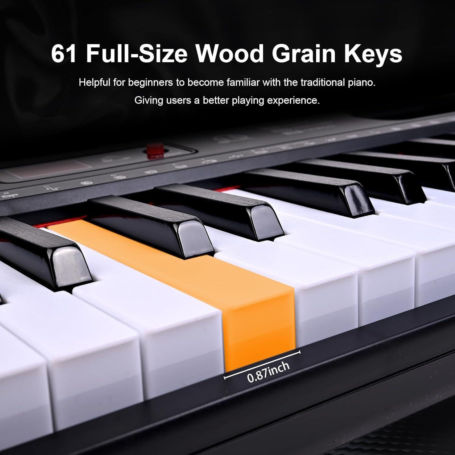 Teclado Electrónico Musoner RM-Musoner-61 con Micrófono