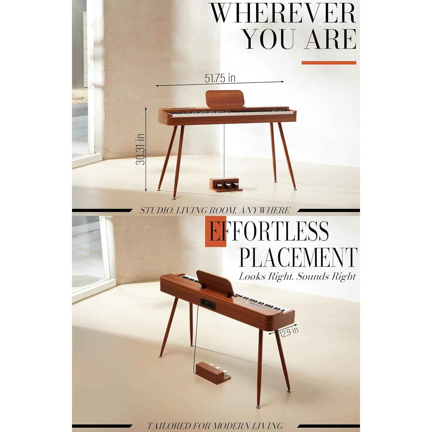 Piano Digital AKLOT AUR-LS01 88 Teclas con Pantalla Táctil