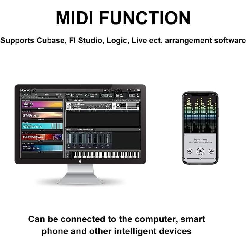 Piano Digital Portátil Coolmusic KD88 - 88 Teclas Semipesadas