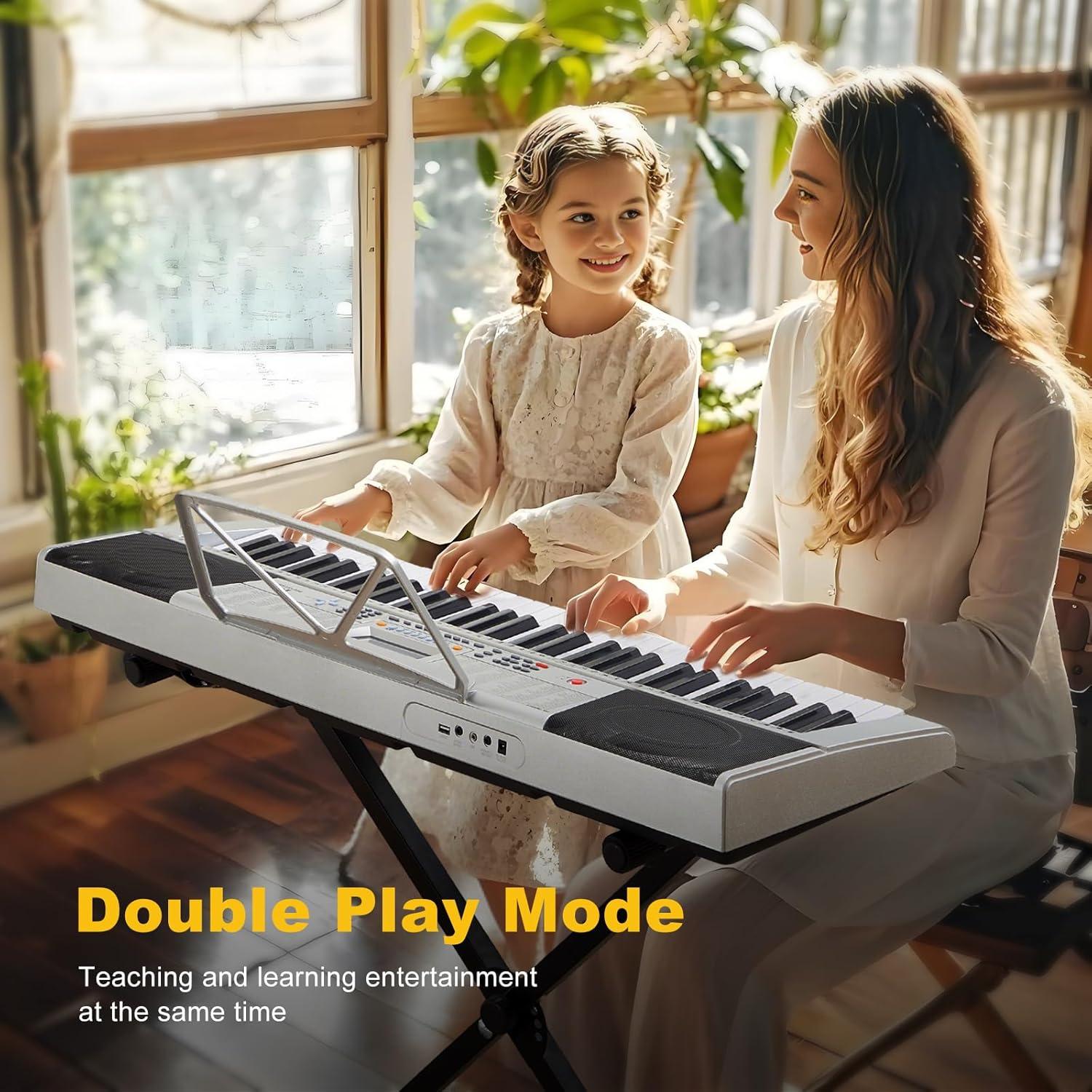 Teclado de Piano Eléctrico MUSTAR MEKS-400 61 Teclas Iluminadas