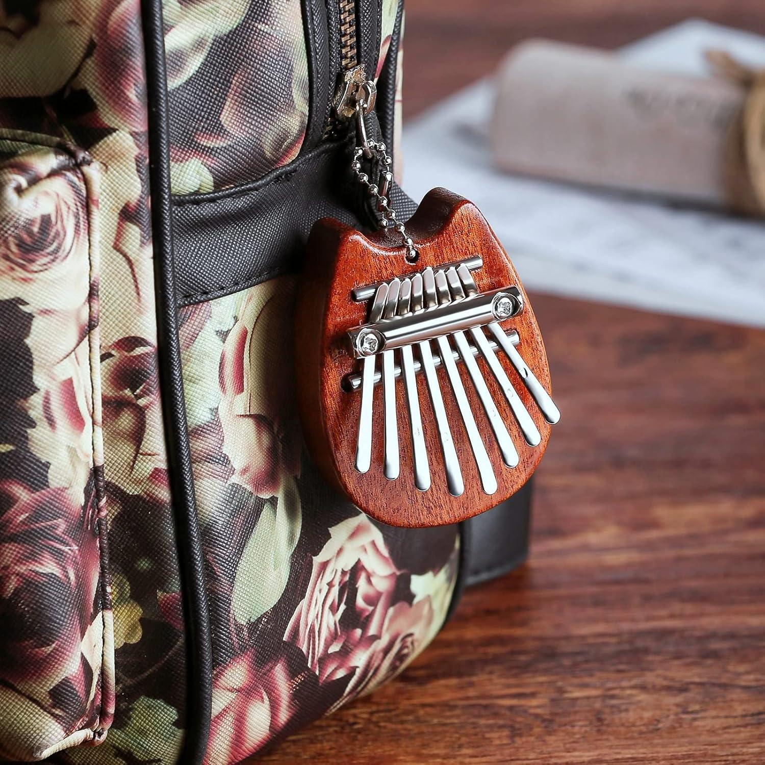 Mini Kalimba MIFOGE 8 Teclas de Madera con Lanyard y Caja