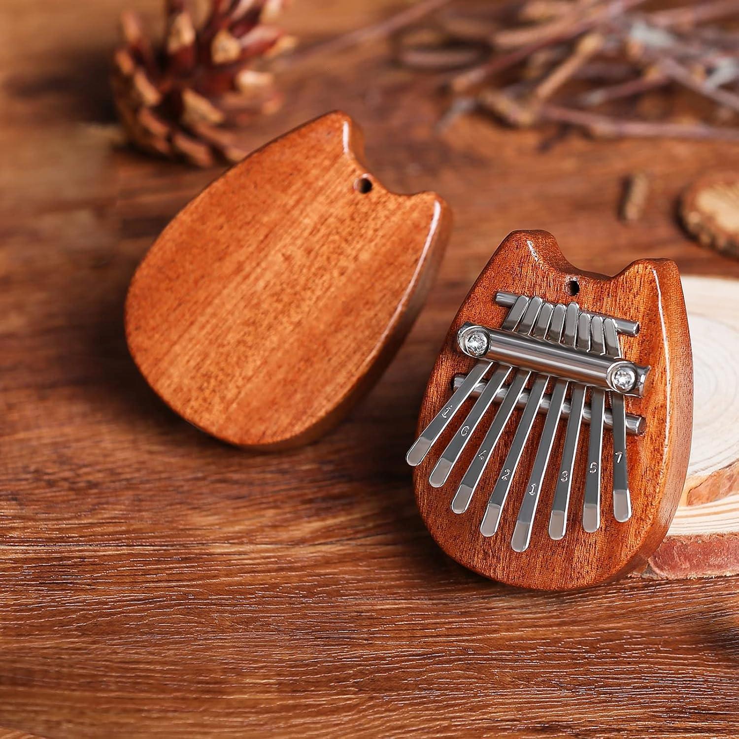 Mini Kalimba MIFOGE 8 Teclas de Madera con Lanyard y Caja