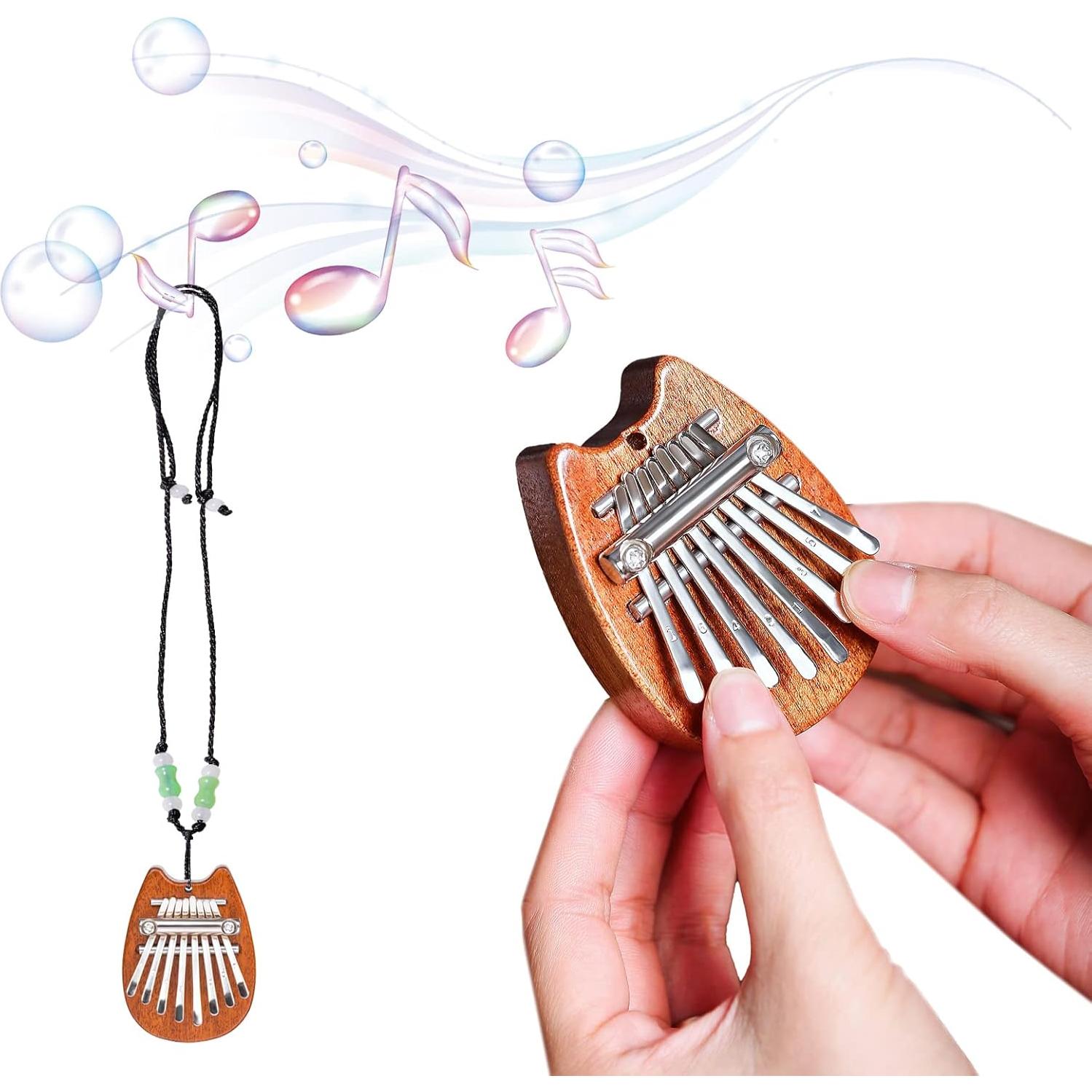 Mini Kalimba MIFOGE 8 Teclas de Madera con Lanyard y Caja