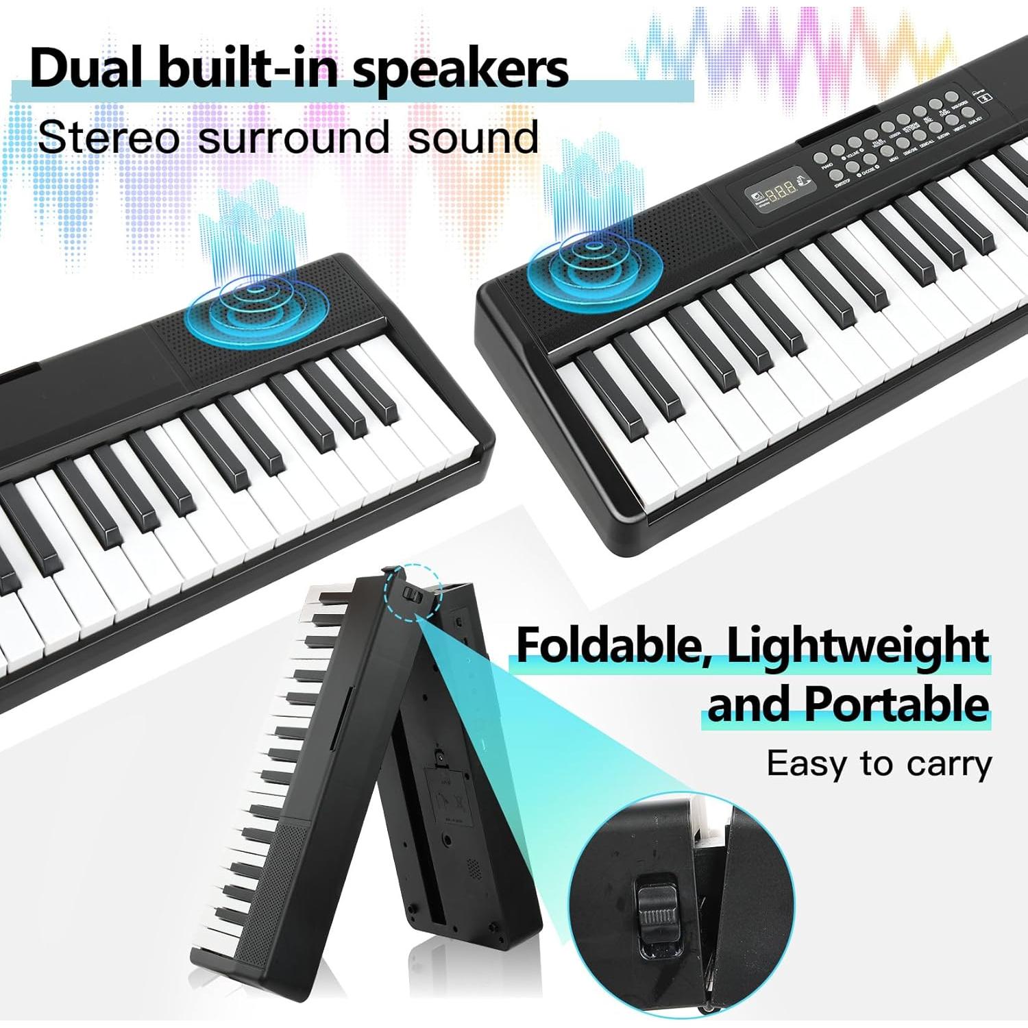 Teclado Electrónico Compacto 61 Teclas VEIYOUMO Piano-889P