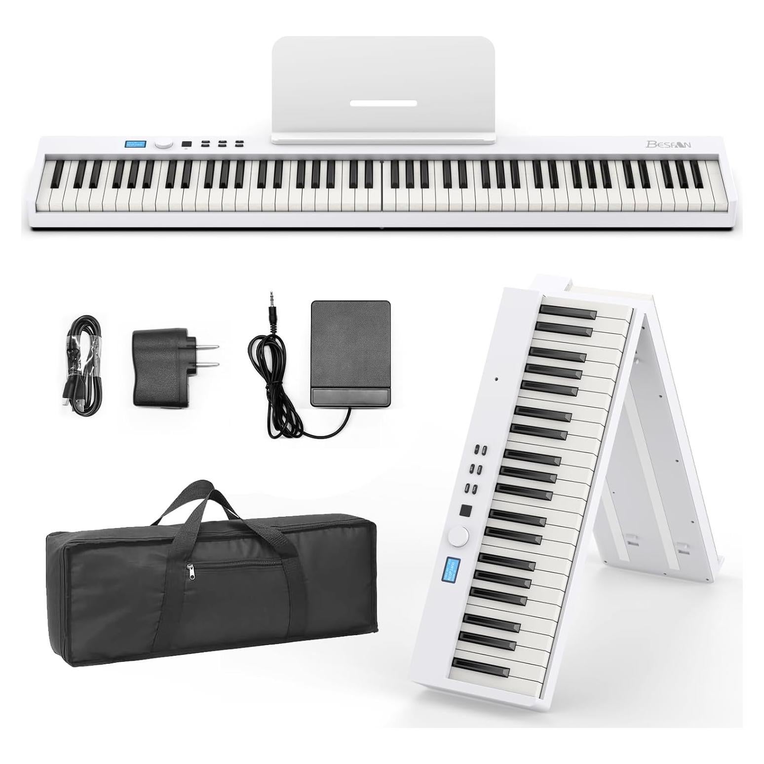Piano Digital Plegable BESFAN PJ88C 88 Teclas Semi-Pesadas
