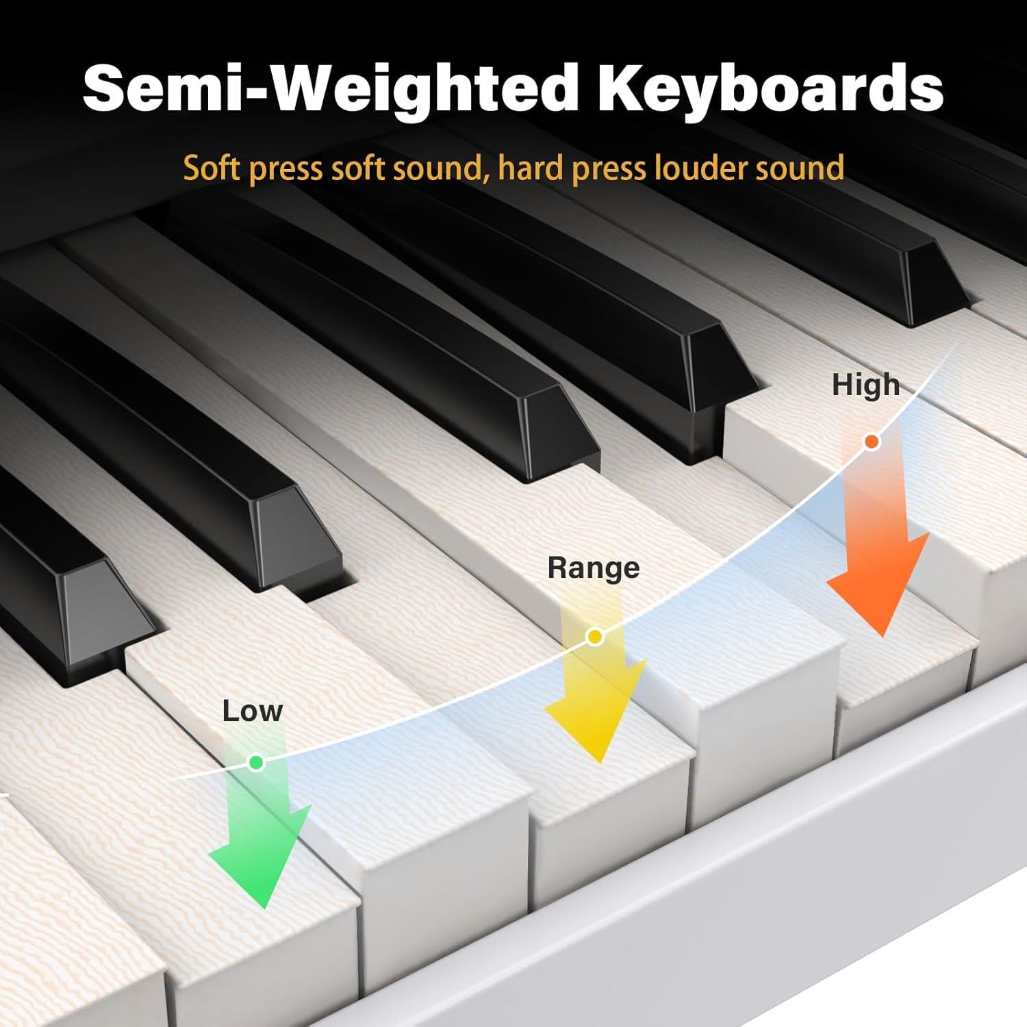 Piano Digital Plegable BESFAN PJ88C 88 Teclas Semi-Pesadas