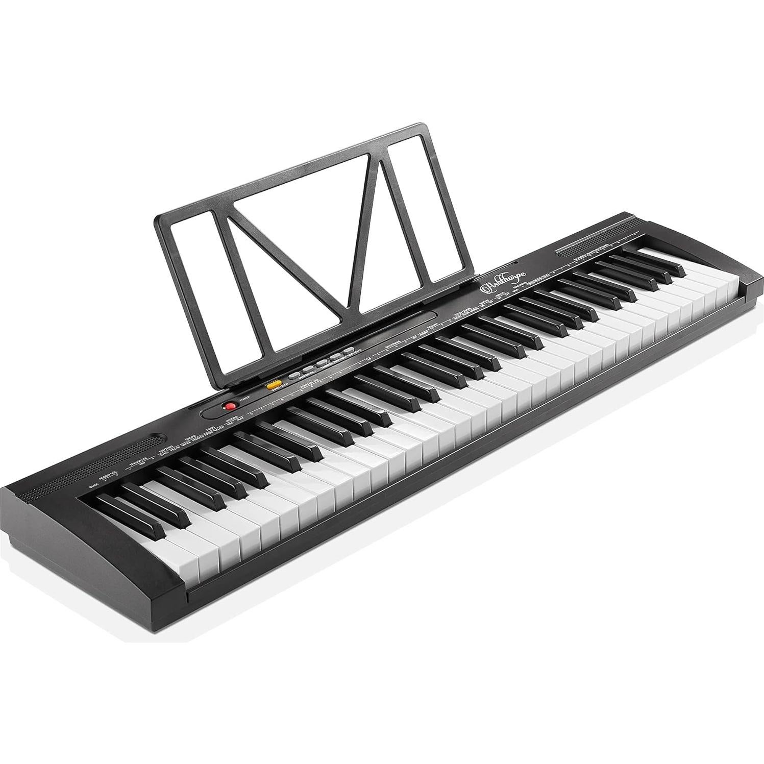 Piano Electrónico Digital Ashthorpe 61 Teclas para Principiantes