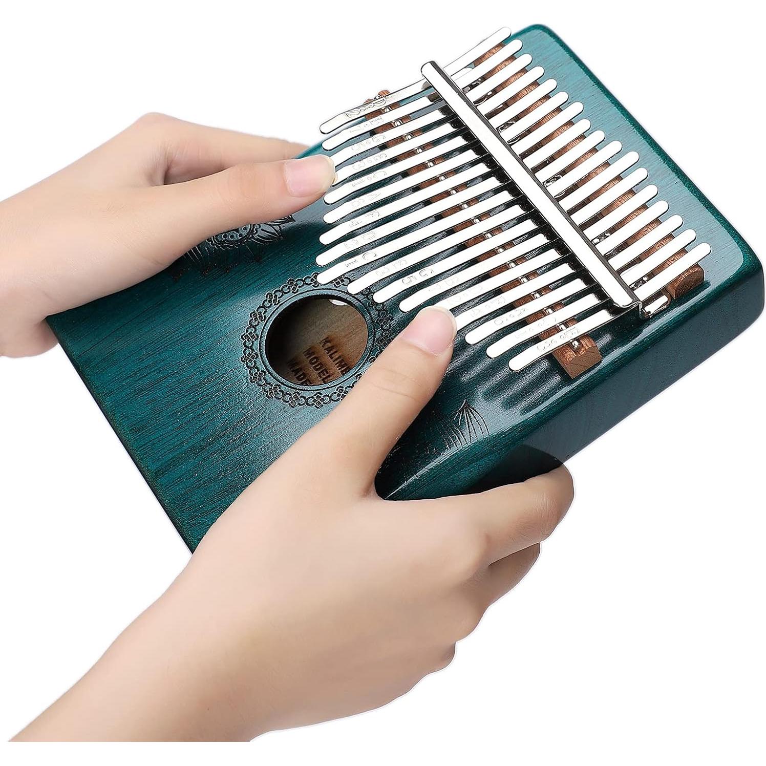 Kalimba 17 Teclas Verde Ubblove - Piano de Pulgar Portátil