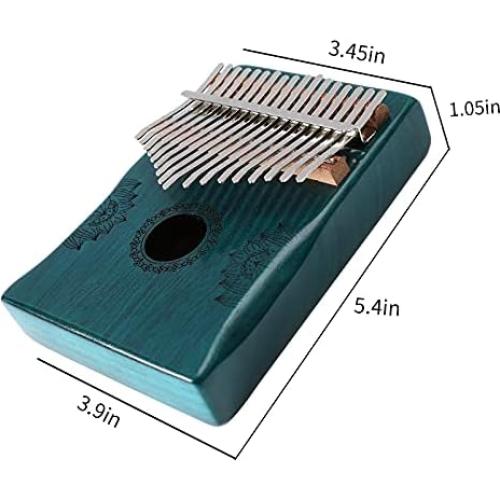 Kalimba 17 Teclas Verde Ubblove - Piano de Pulgar Portátil