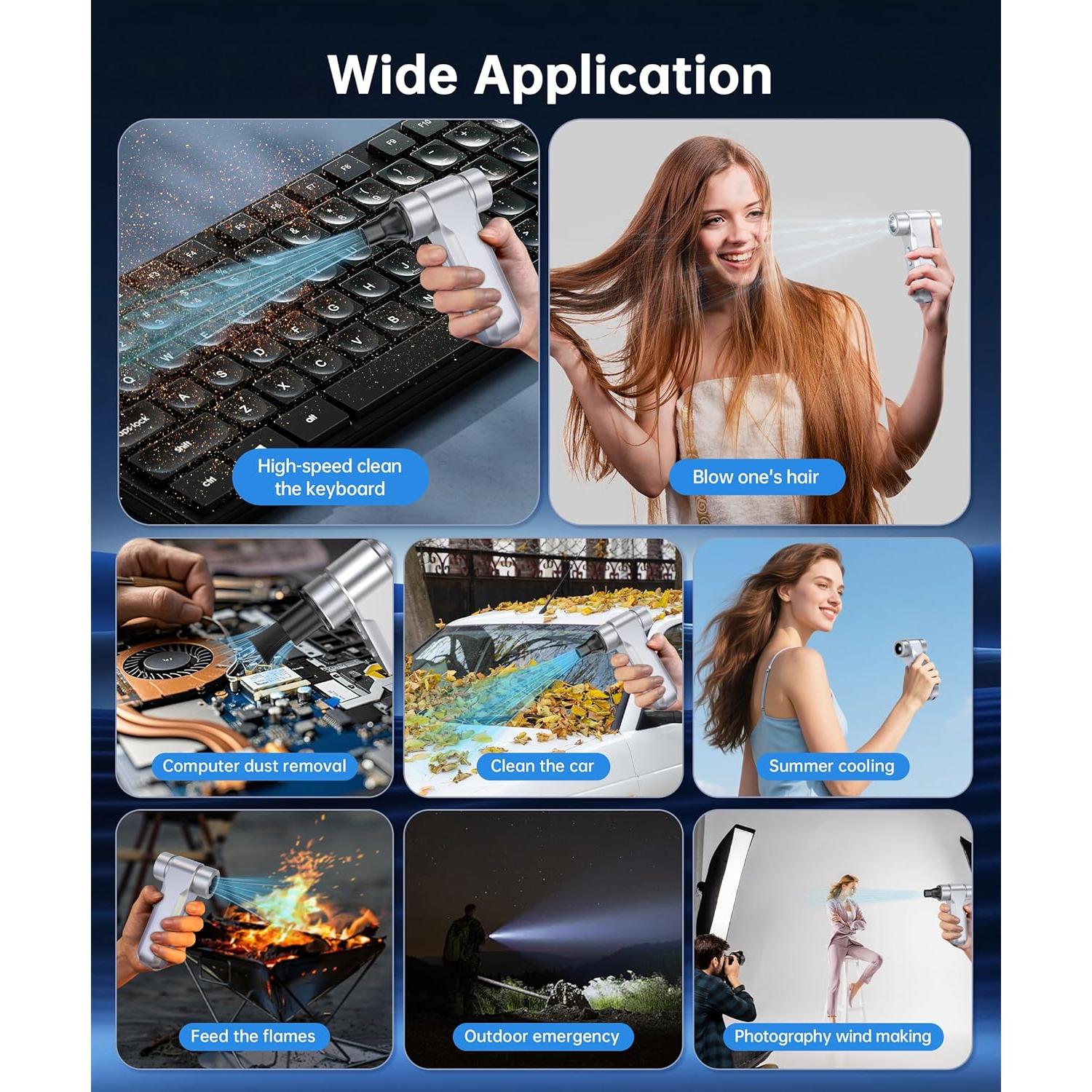 Soplador de Aire Comprimido ZAPOGO T-6 Inalámbrico 54 m/s