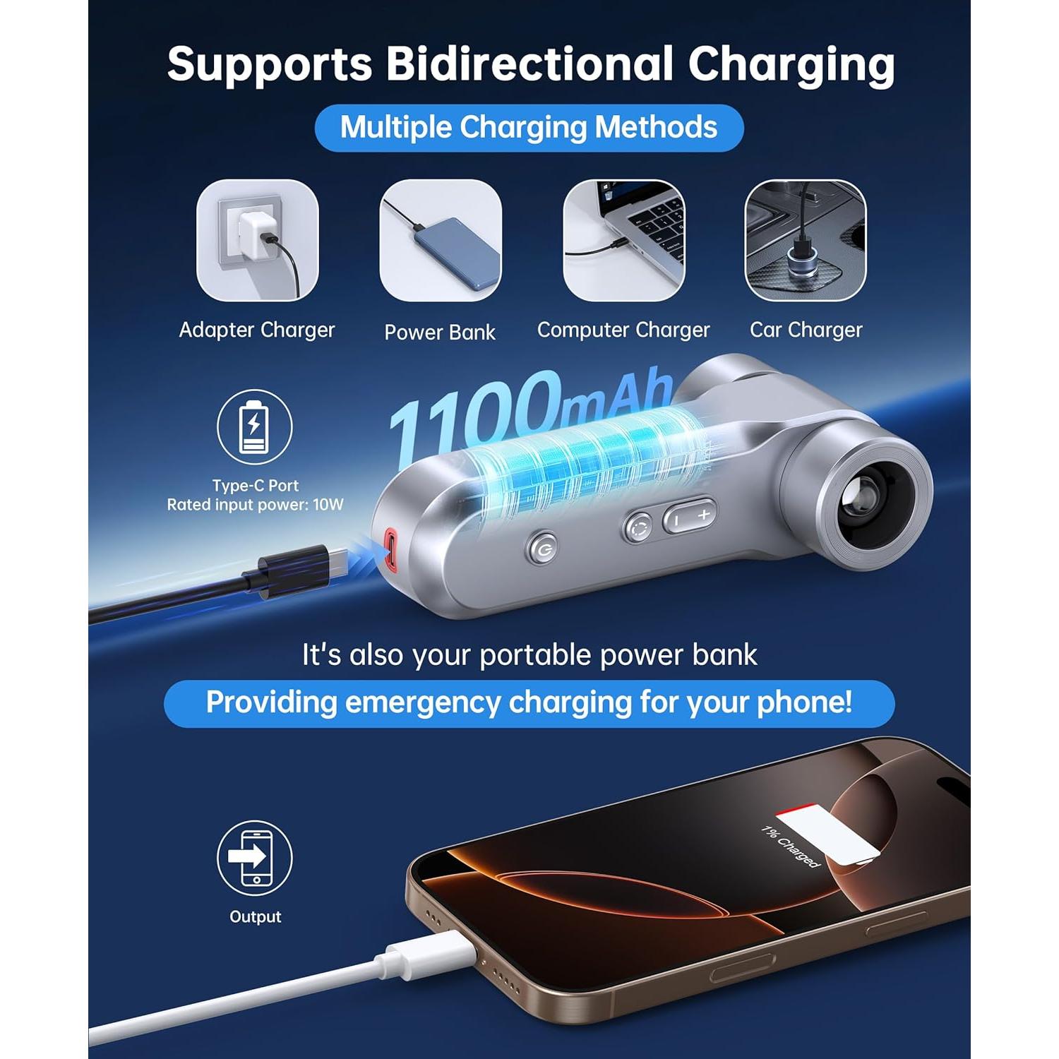 Soplador de Aire Comprimido ZAPOGO T-6 Inalámbrico 54 m/s