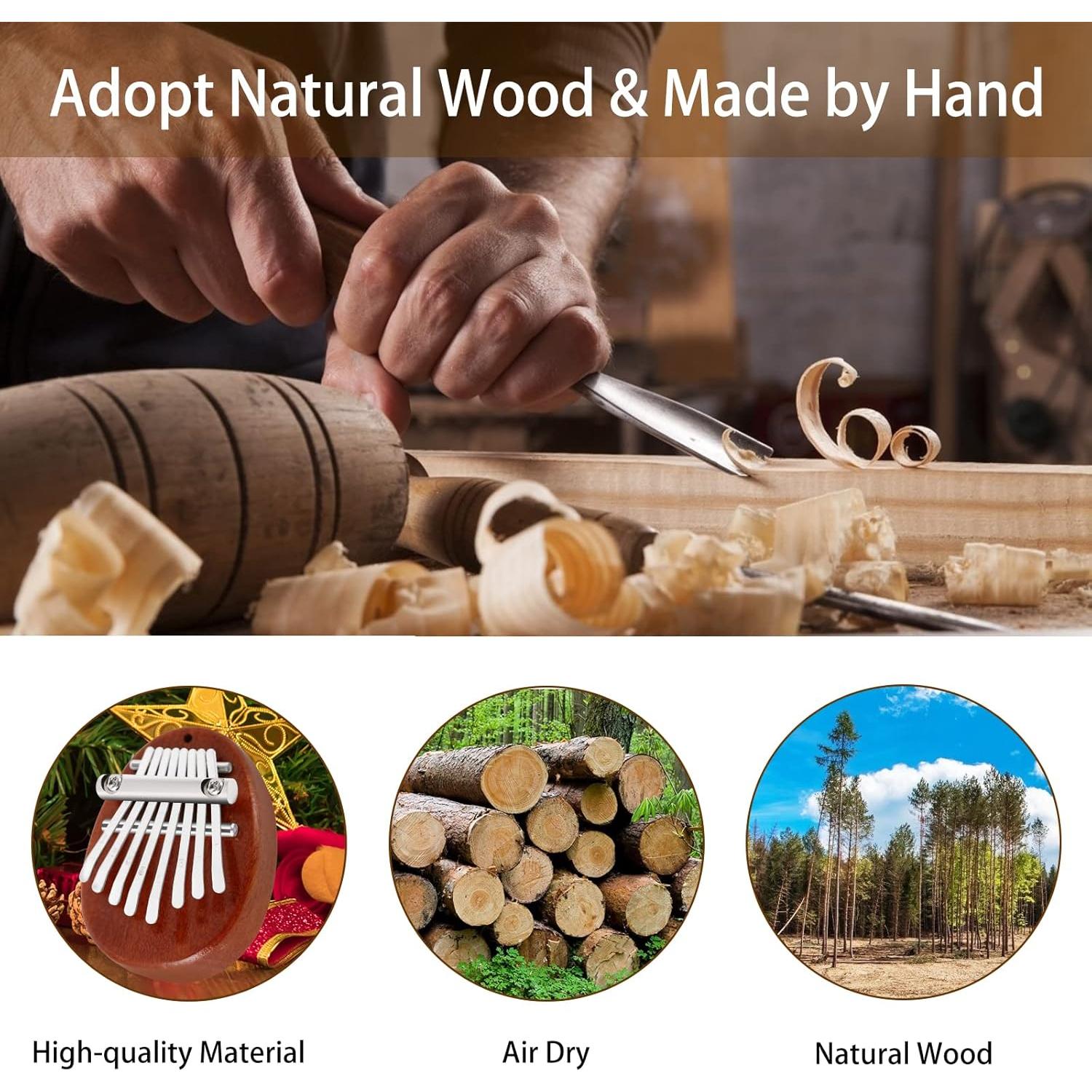 Kalimba Mini de 8 Teclas EASTROCK con Estuche y Colgante