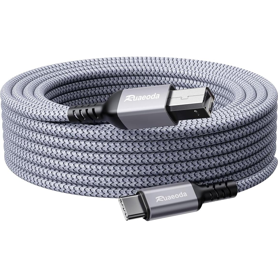 Cable USB C a B 1.83 m Ruaeoda para impresora y escáner