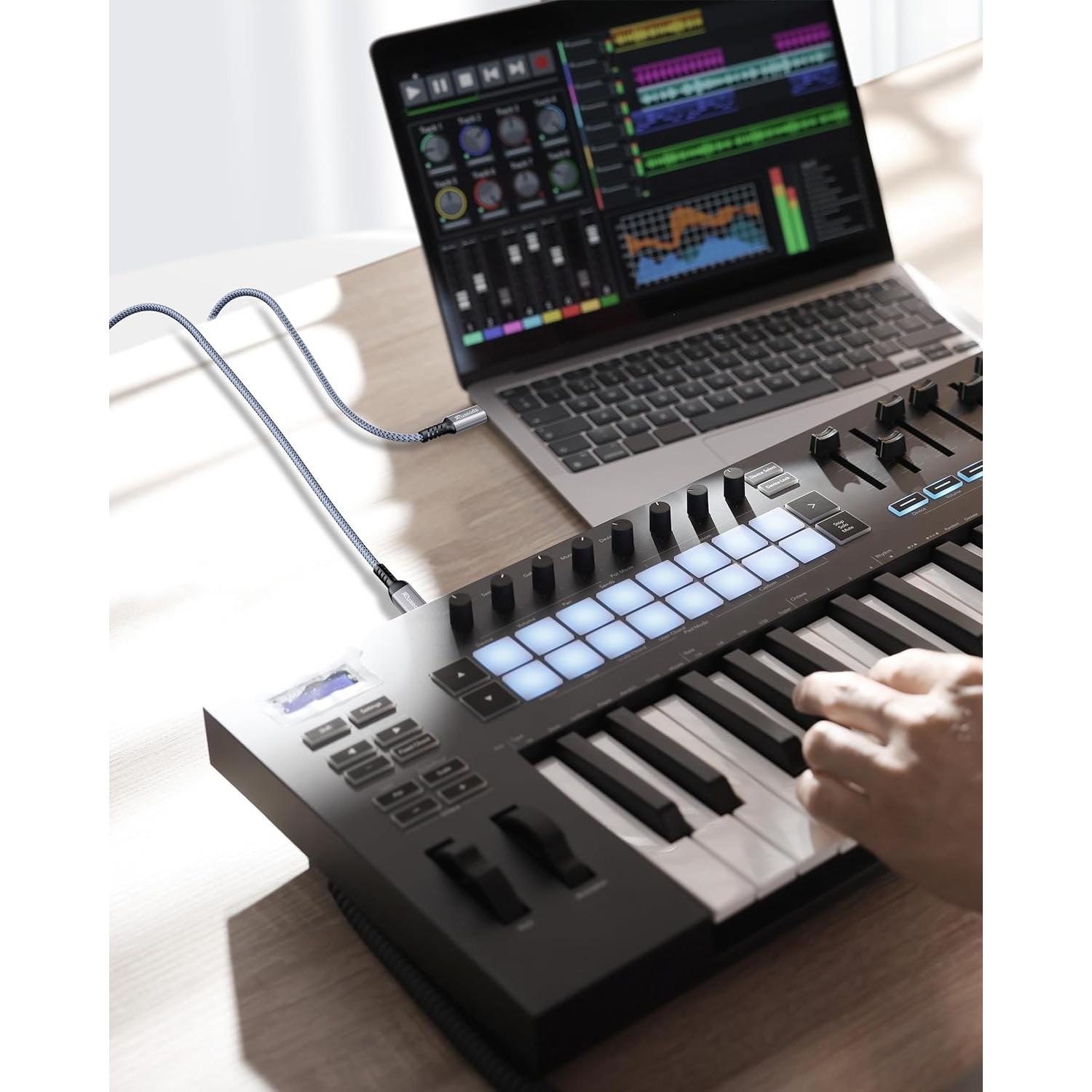 Cable USB C a B 1.83 m Ruaeoda para impresora y escáner