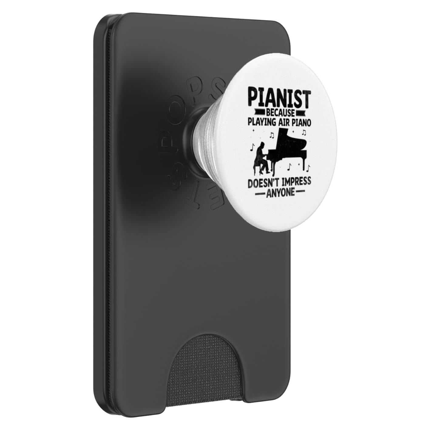 PopWallet Magnético PopSockets para MagSafe - Pianista Negro