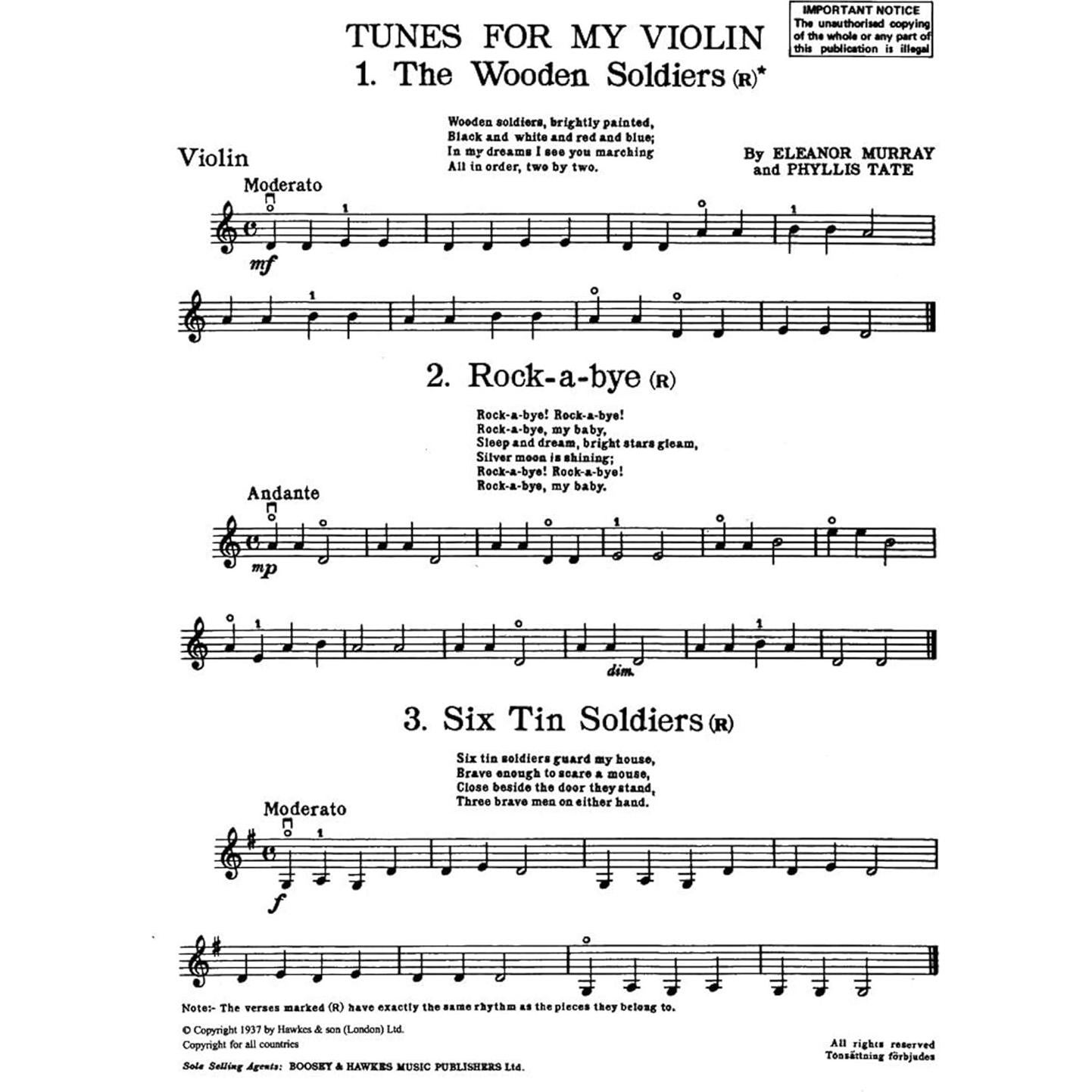 Airs pour mon Violon: violin and piano.