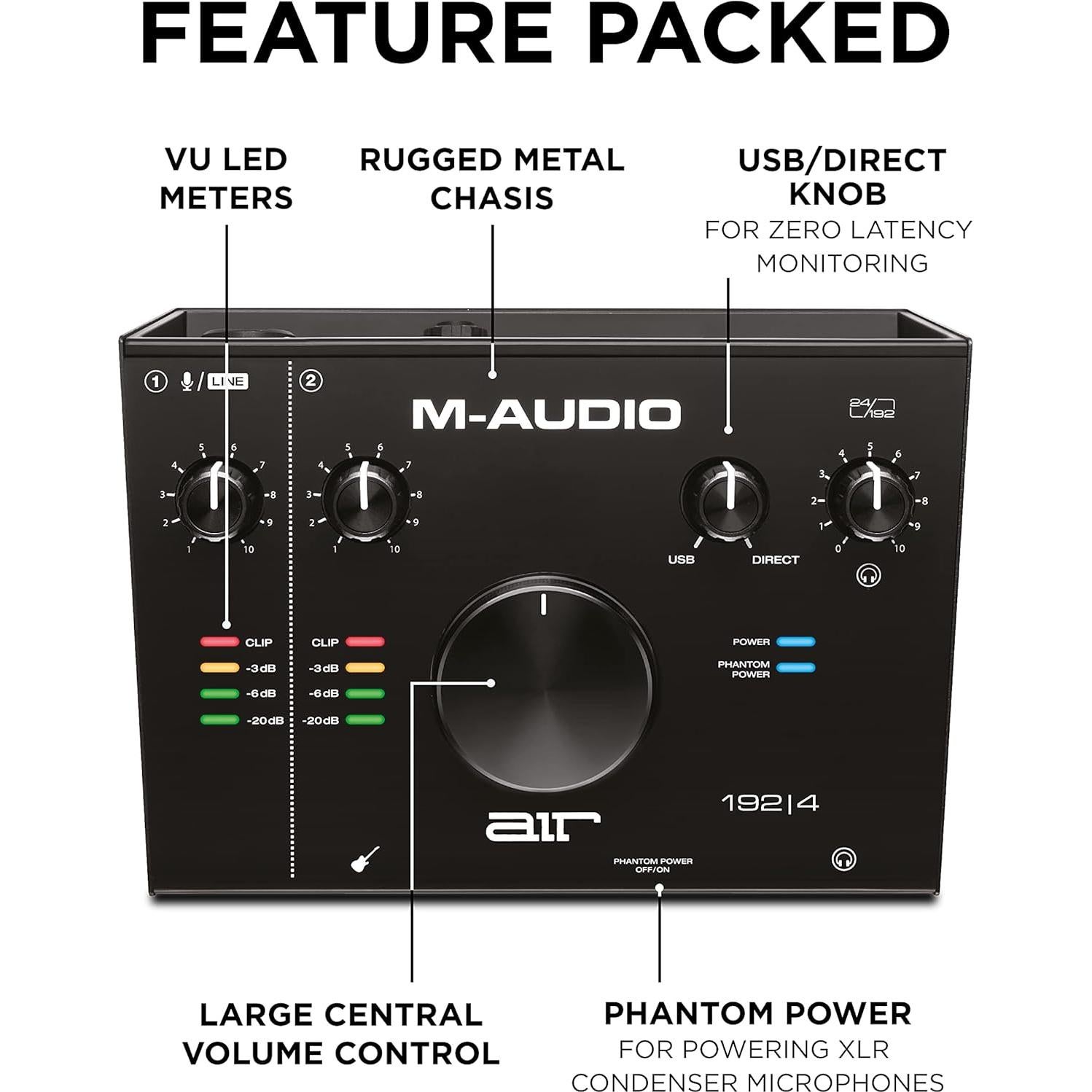 Paquete Estudio Grabación Akai MPK Mini Plus + M-Audio AIR 192x4