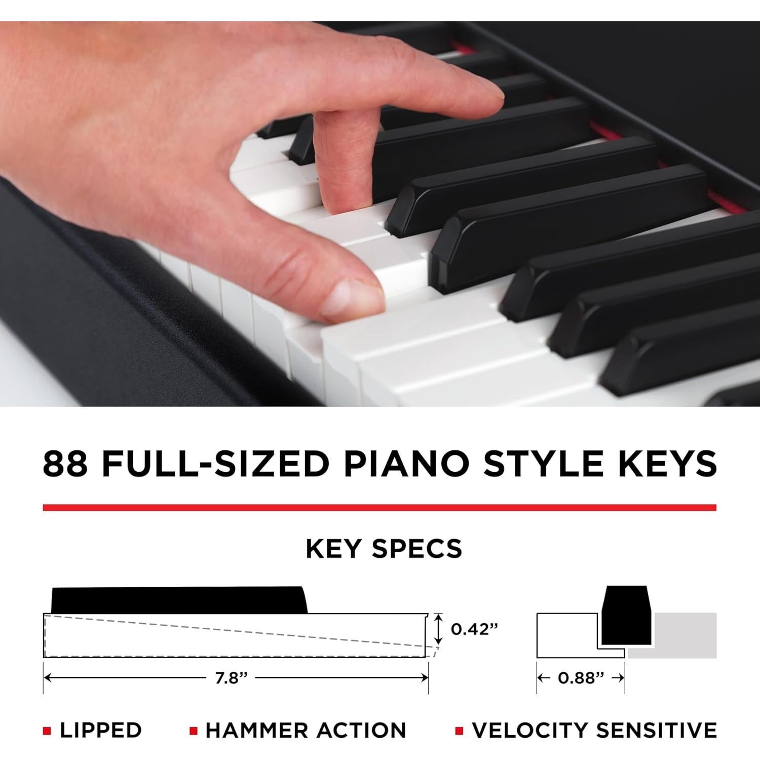 Controlador MIDI USB M-AUDIO Hammer 88 con 88 Teclas Ponderadas