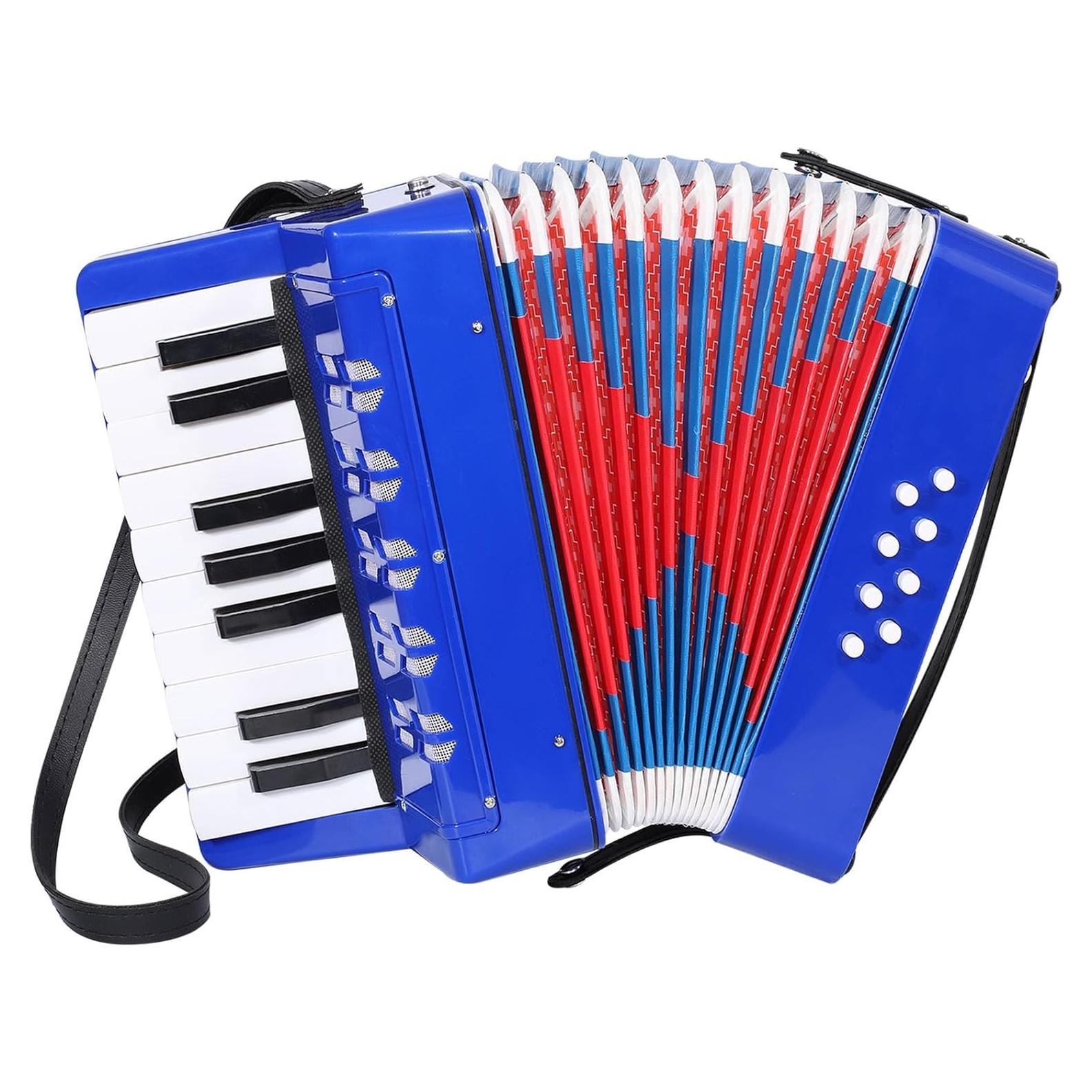 Acordeón Mini LIEKE 17 Teclas 8 Botones Bajo Azul