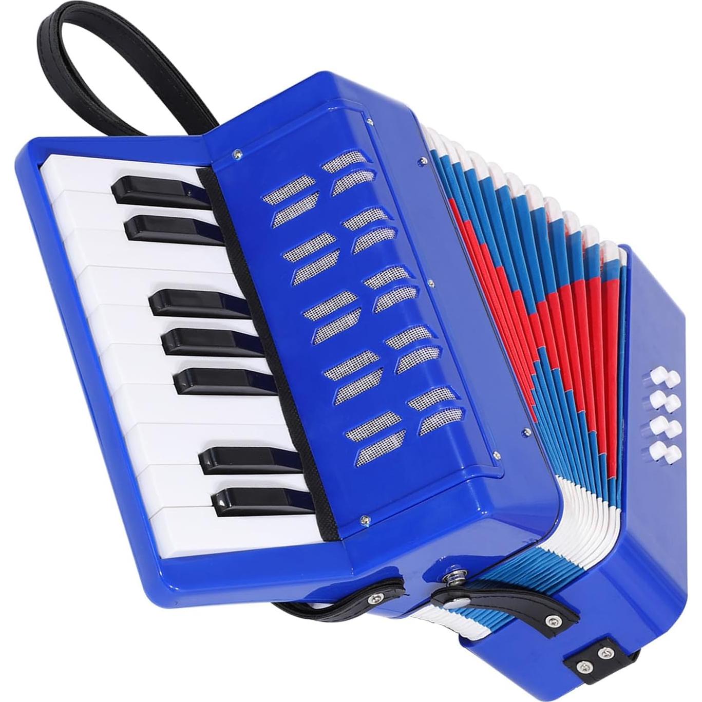 Acordeón Mini LIEKE 17 Teclas 8 Botones Bajo Azul