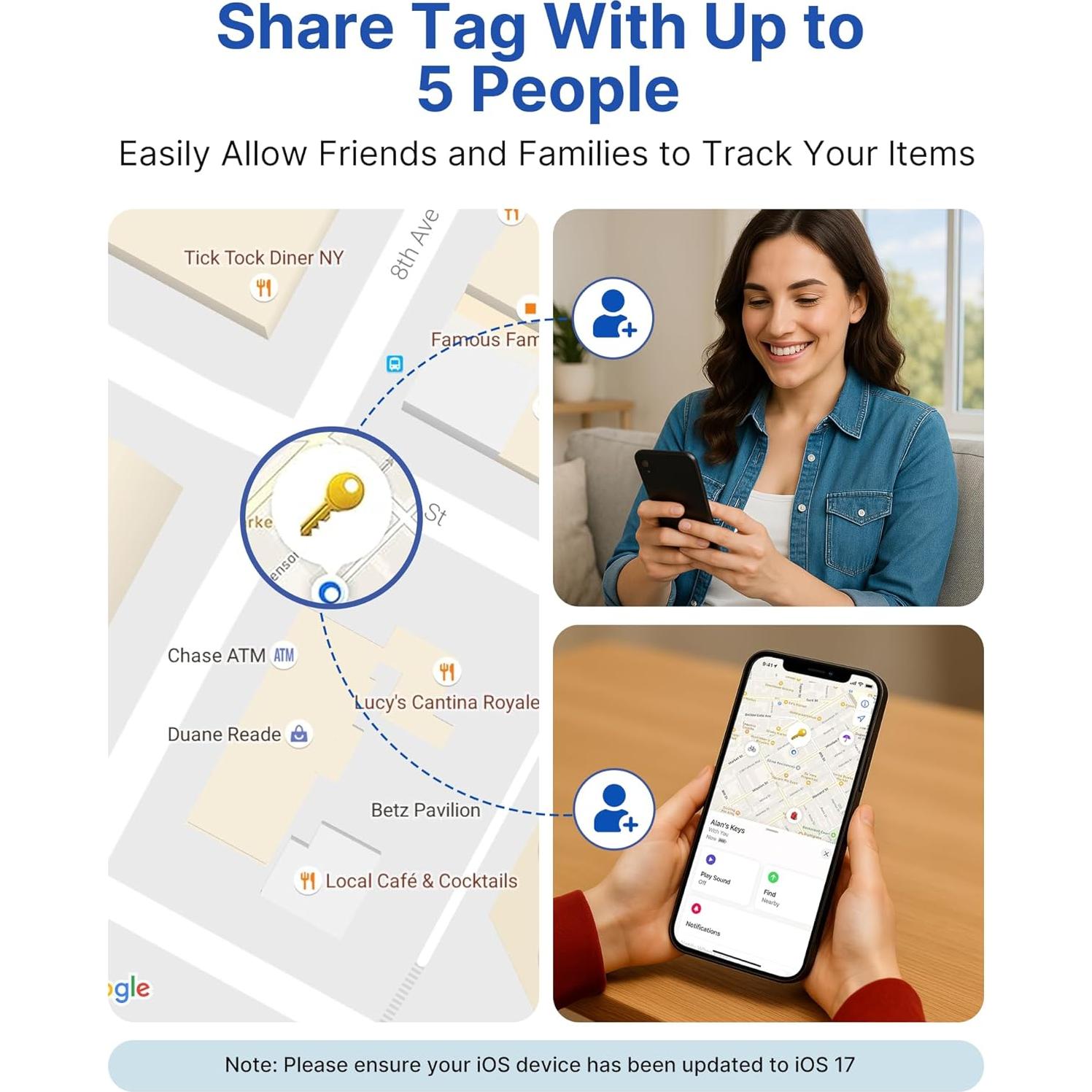 Localizador Bluetooth Aircovered 4 Pack - Compatible con Apple Find My