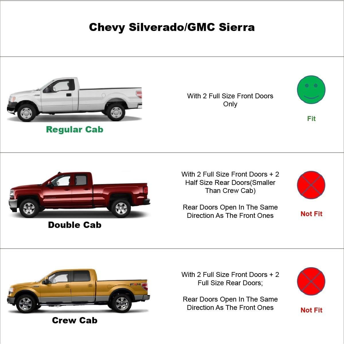 Viseras de Ventana Lateral Darodcar 2pcs para Silverado/Sierra