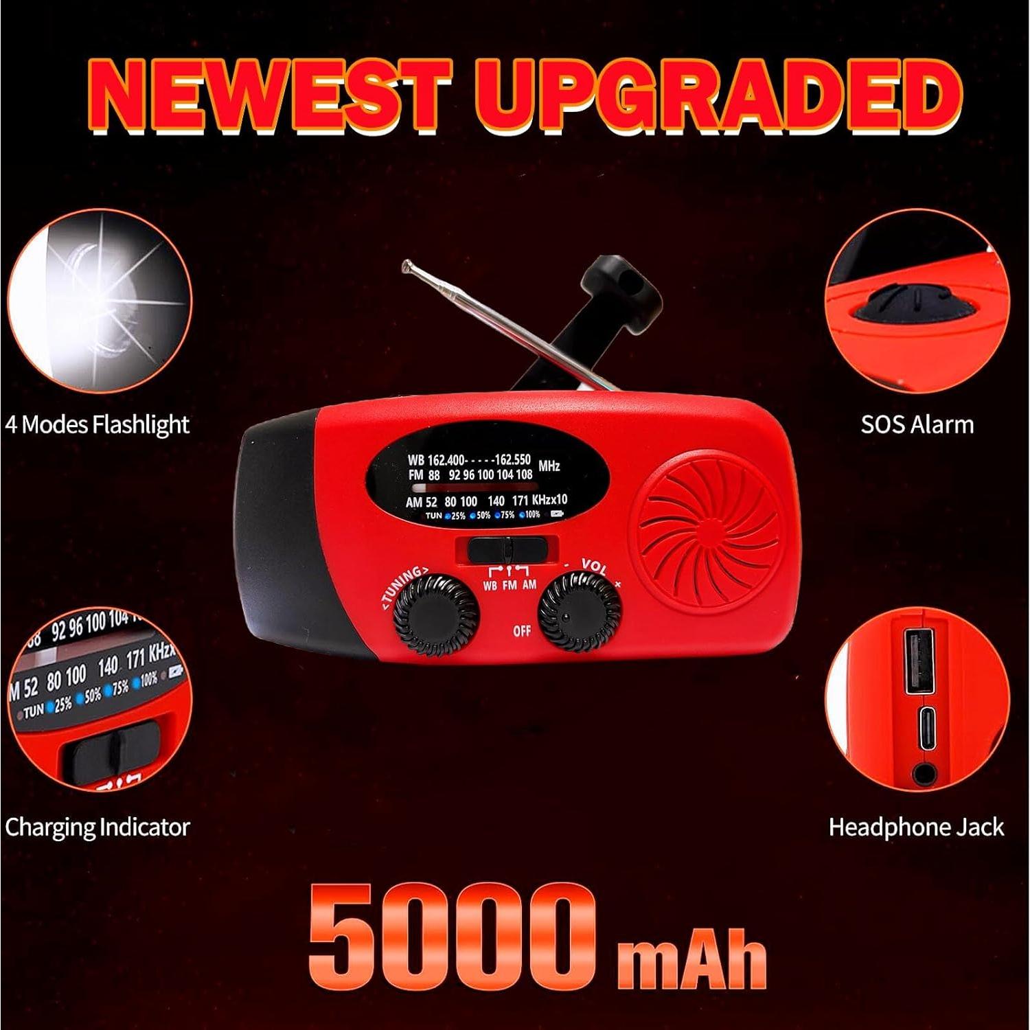 Radio de Emergencia Meteorológica iRonsnow ALERTSYNC 5000mAh