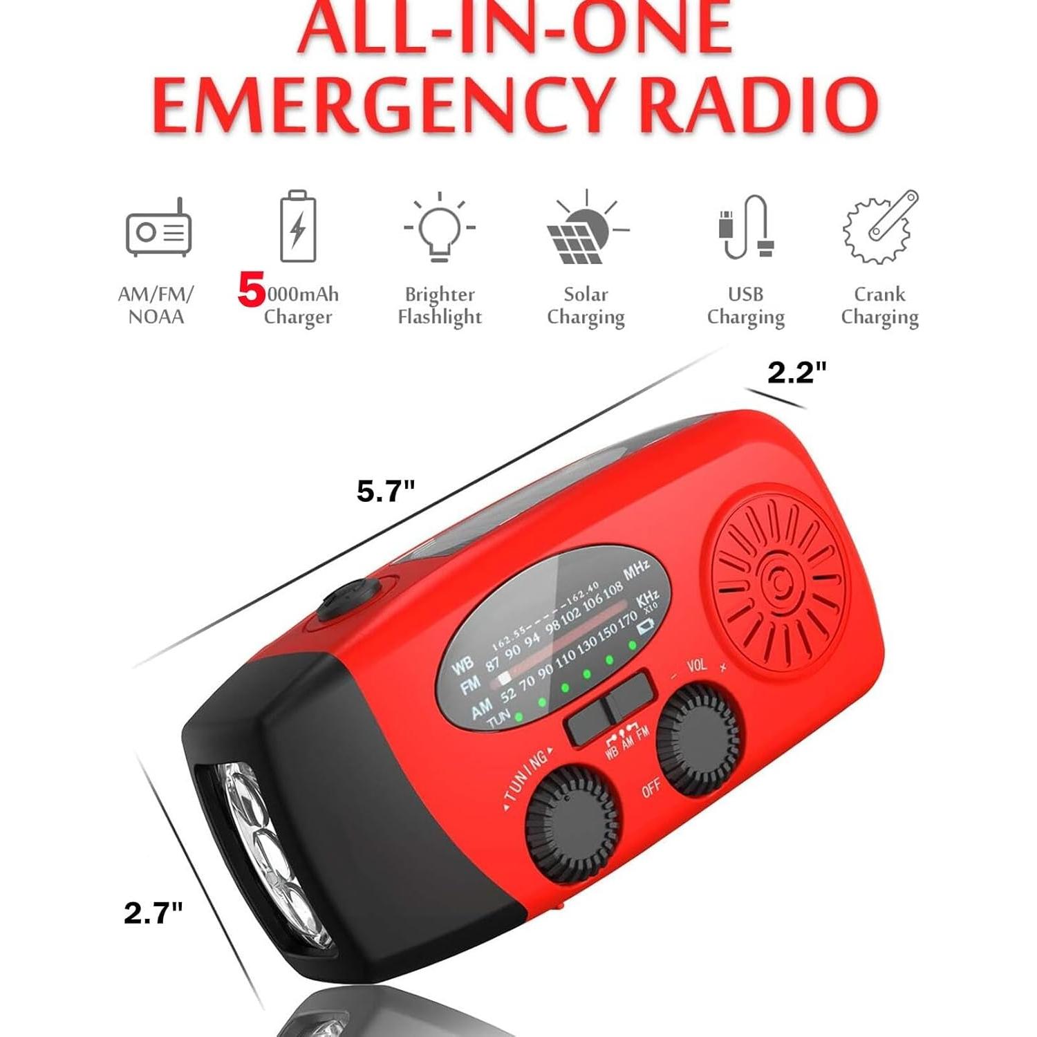 Radio de Emergencia Meteorológica iRonsnow ALERTSYNC 5000mAh