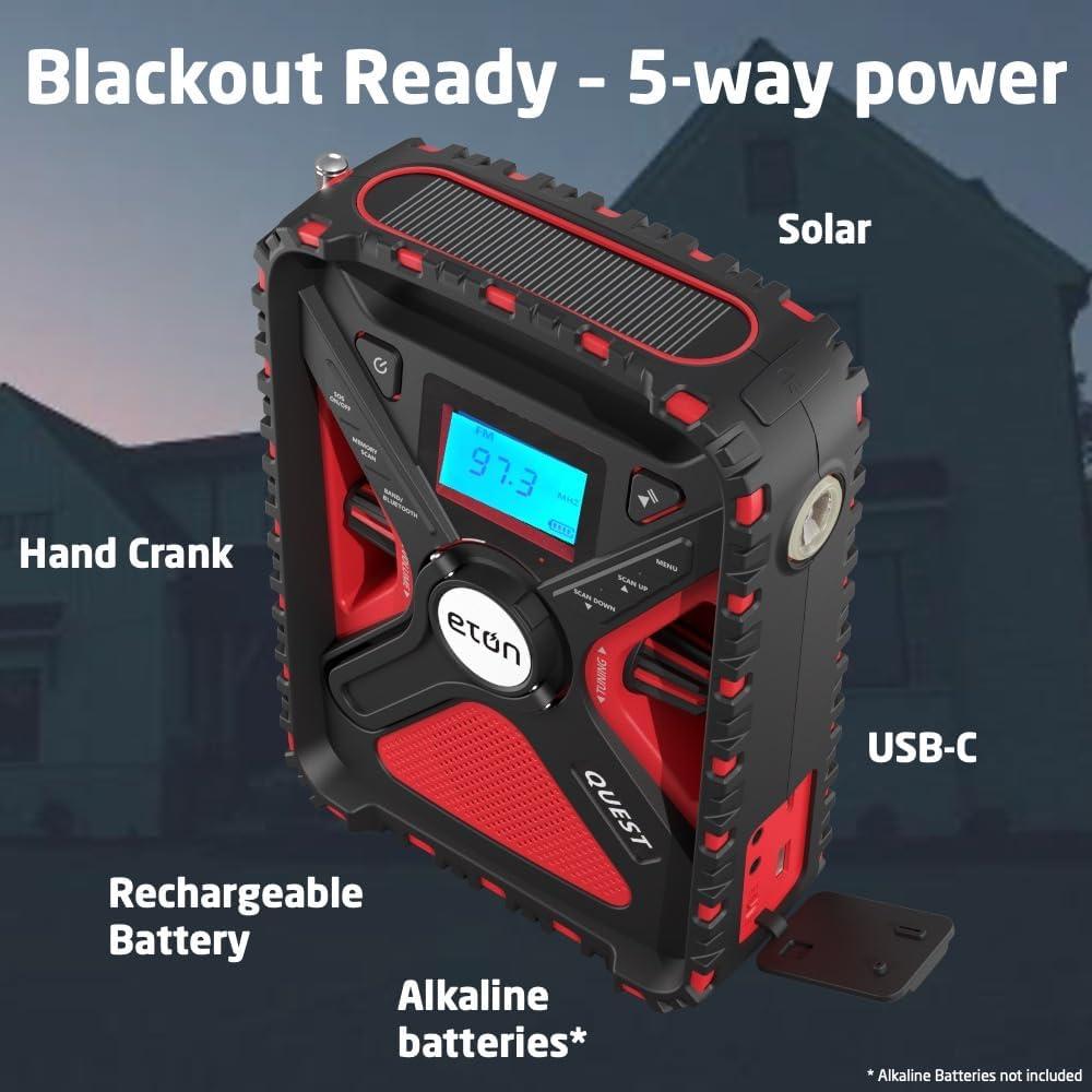 Radio Meteorológica Eton Quest con Manivela y Bluetooth