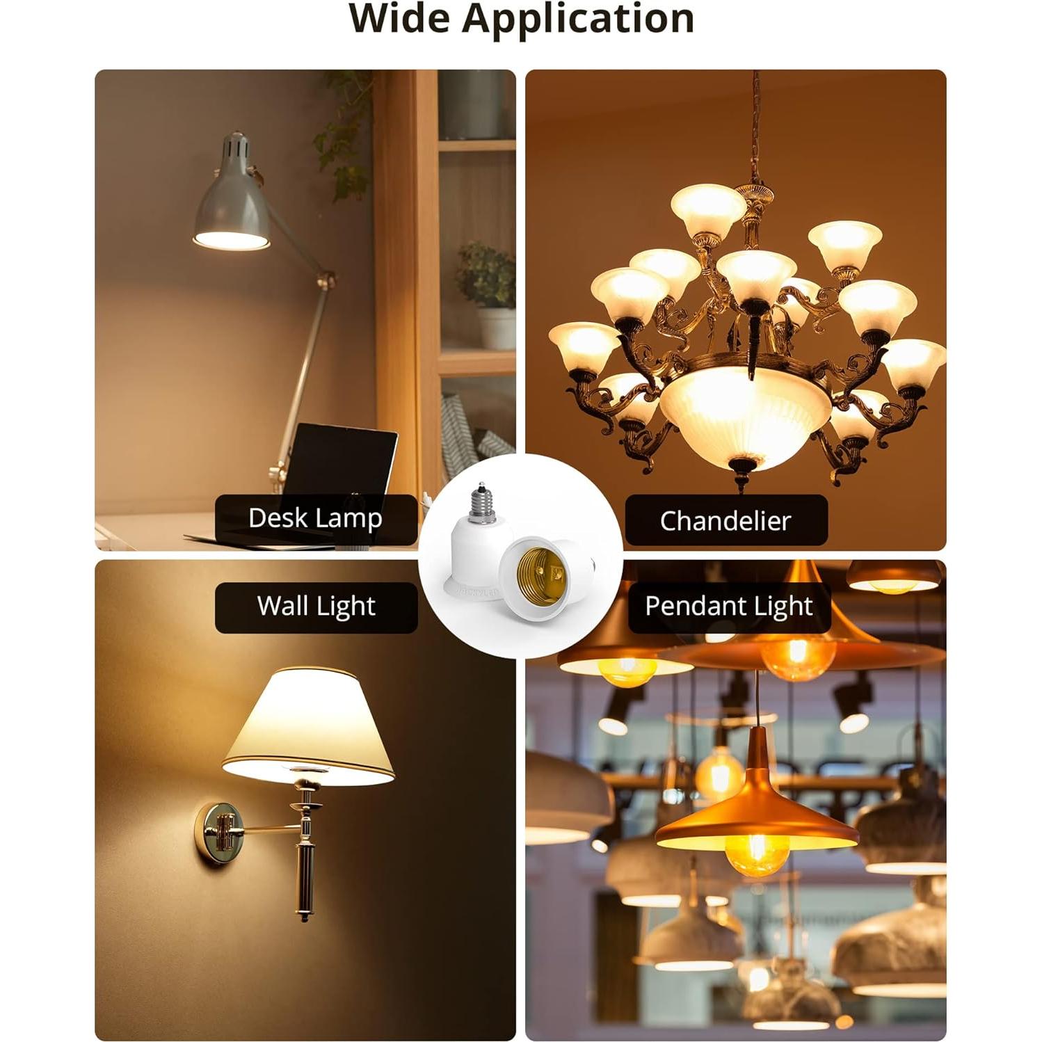 Adaptador E12 a E26 JACKYLED 10 Piezas 150W