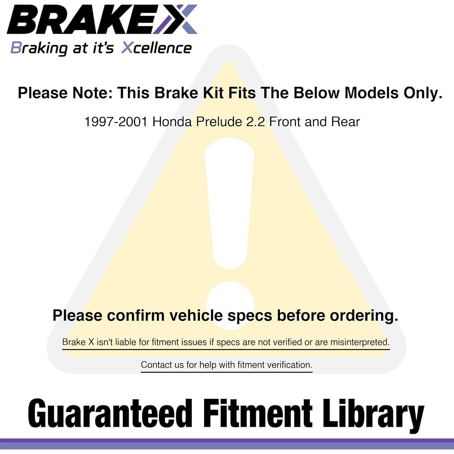 Kit de Frenos Delanteros y Traseros Honda Prelude 1997-2001