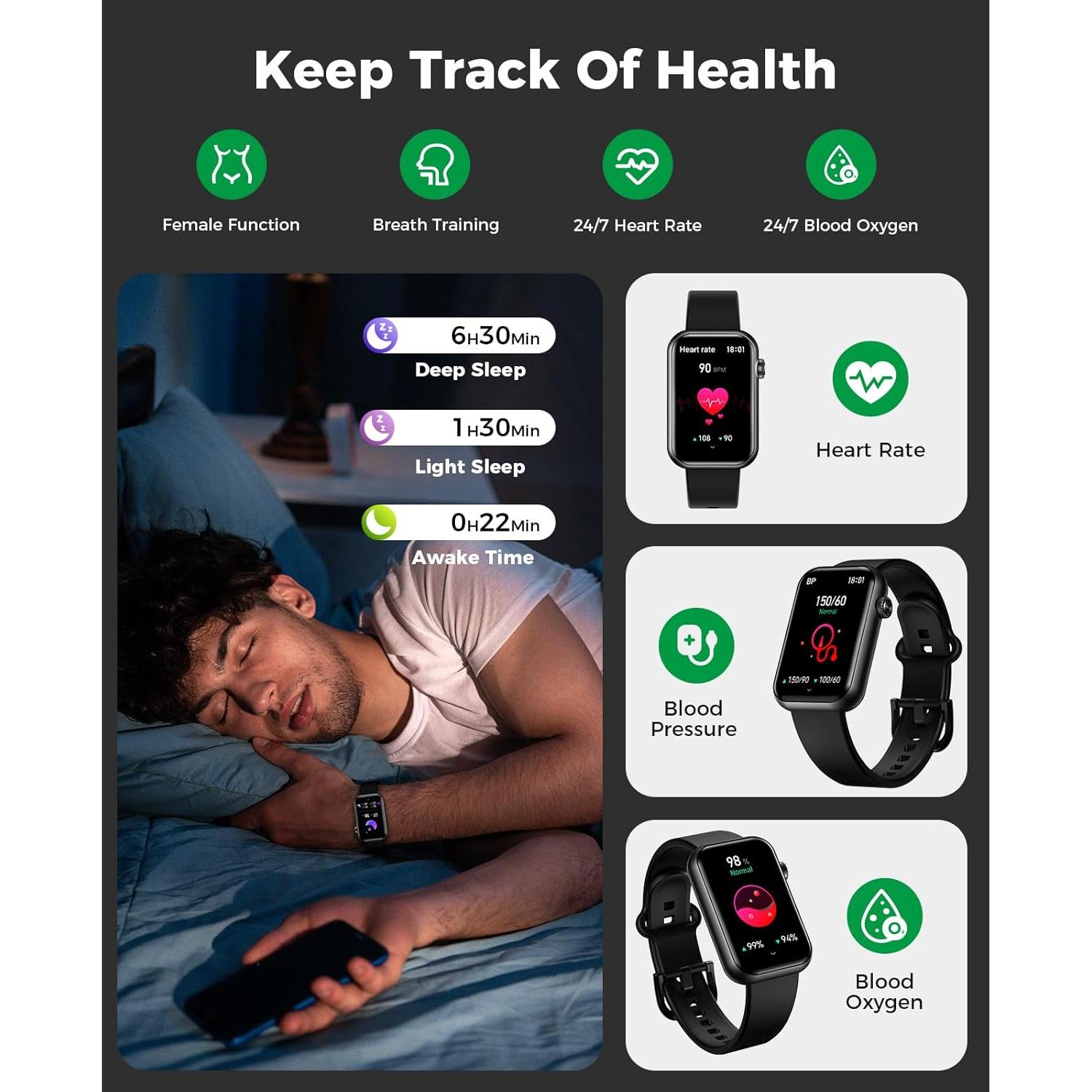 Reloj Inteligente EGQINR con Llamadas y Monitoreo de Salud