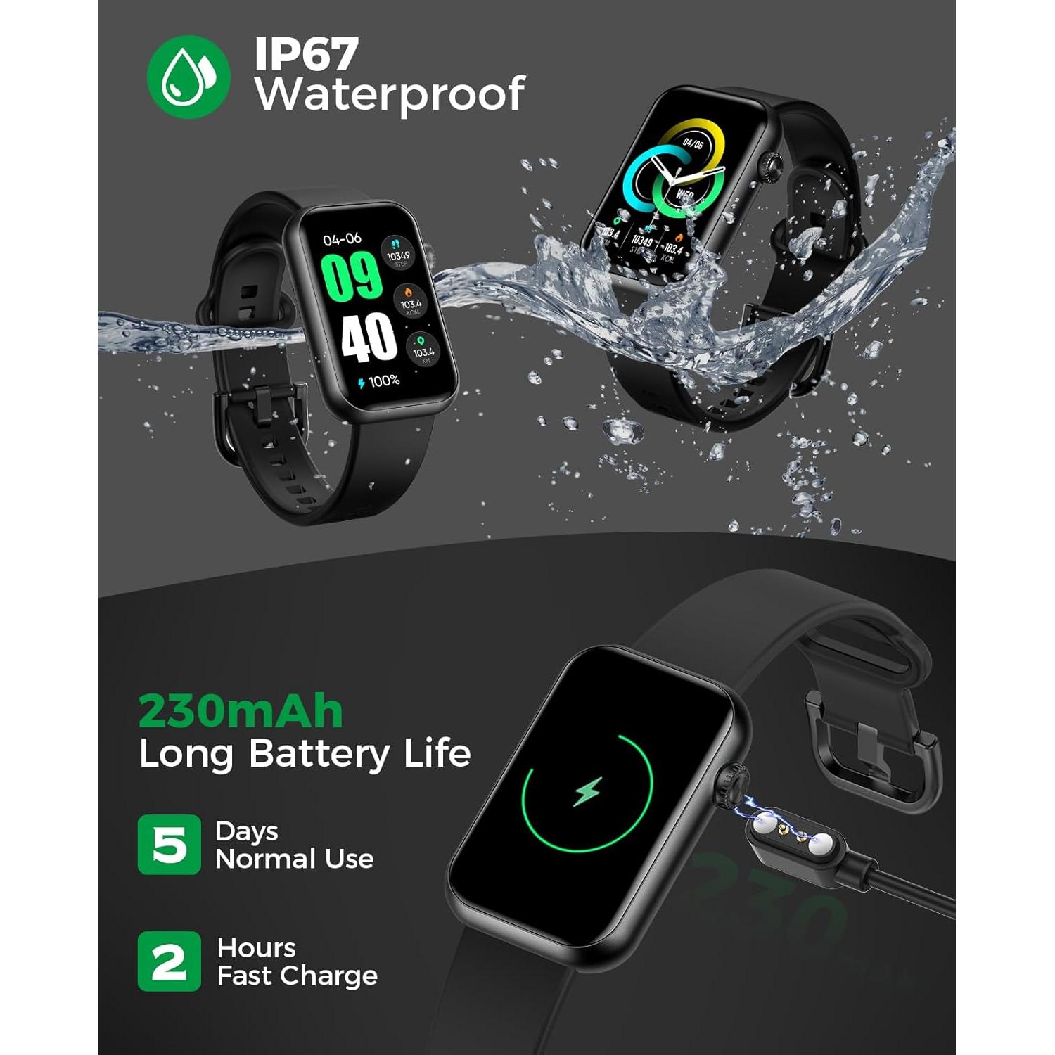 Reloj Inteligente EGQINR con Llamadas y Monitoreo de Salud