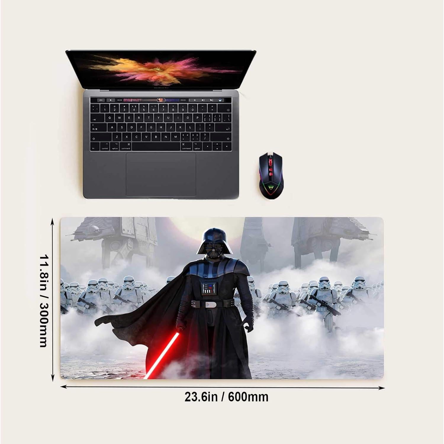 Alfombrilla de Ratón Gaming Grande GZESZT 80x40 cm Antideslizante