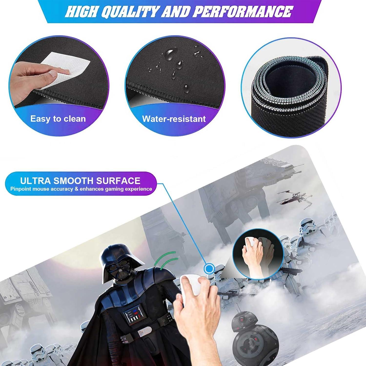 Alfombrilla de Ratón Gaming Grande GZESZT 80x40 cm Antideslizante