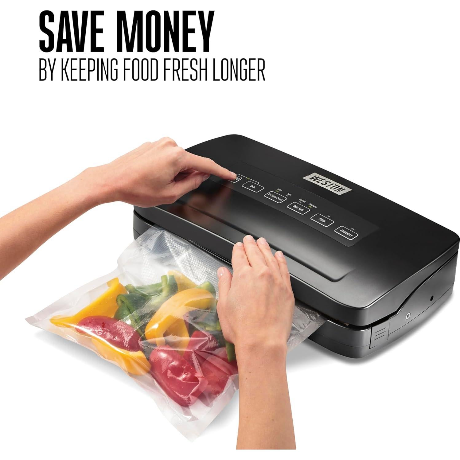 Máquina Selladora al Vacío Weston 65-3001-W 110W Negro