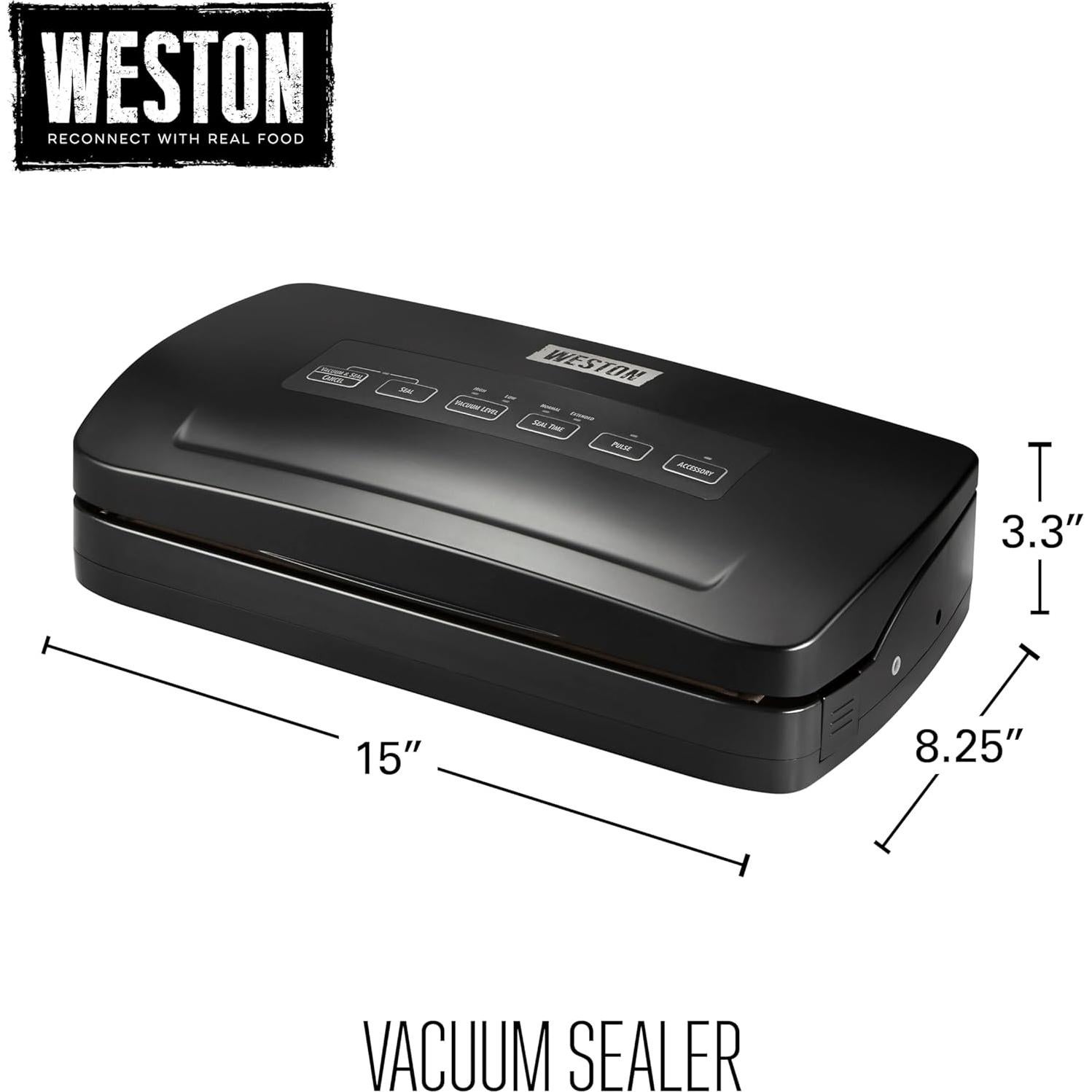 Máquina Selladora al Vacío Weston 65-3001-W 110W Negro