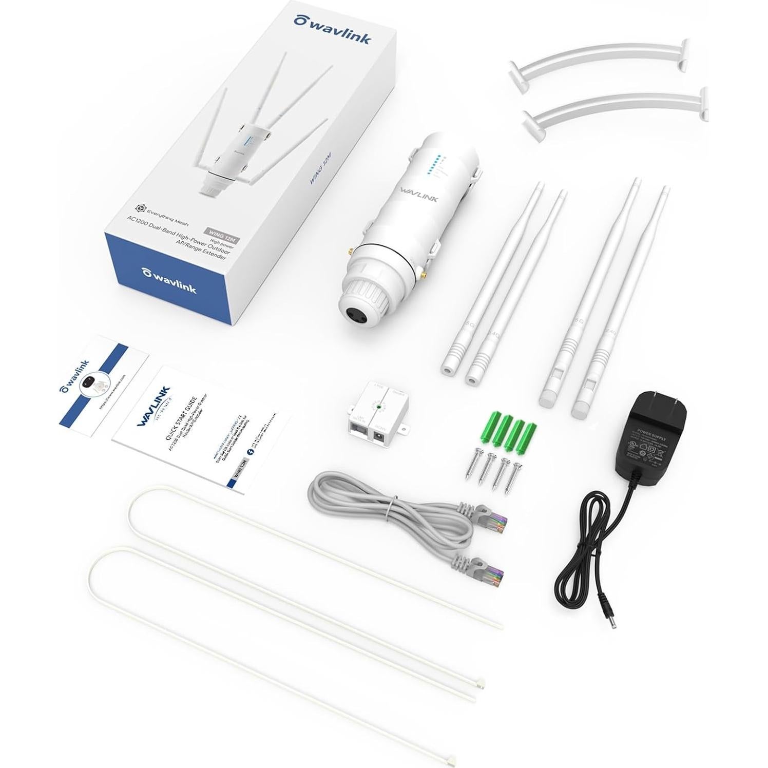 Extensor de WiFi Exterior WAVLINK AC1200 Doble Banda 1200Mbps