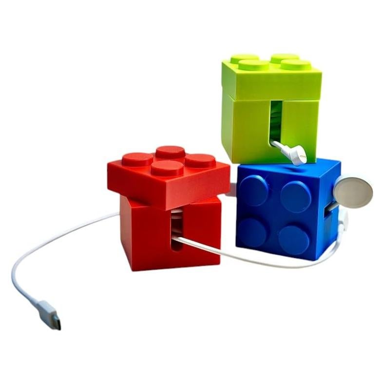 Organizador de Cables en Cubo Negro Pequeño - Enrollador Práctico