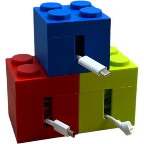 Organizador de Cables en Cubo Negro Pequeño - Enrollador Práctico