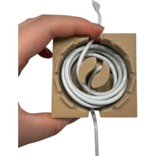 Organizador de Cables en Cubo Negro Pequeño - Enrollador Práctico