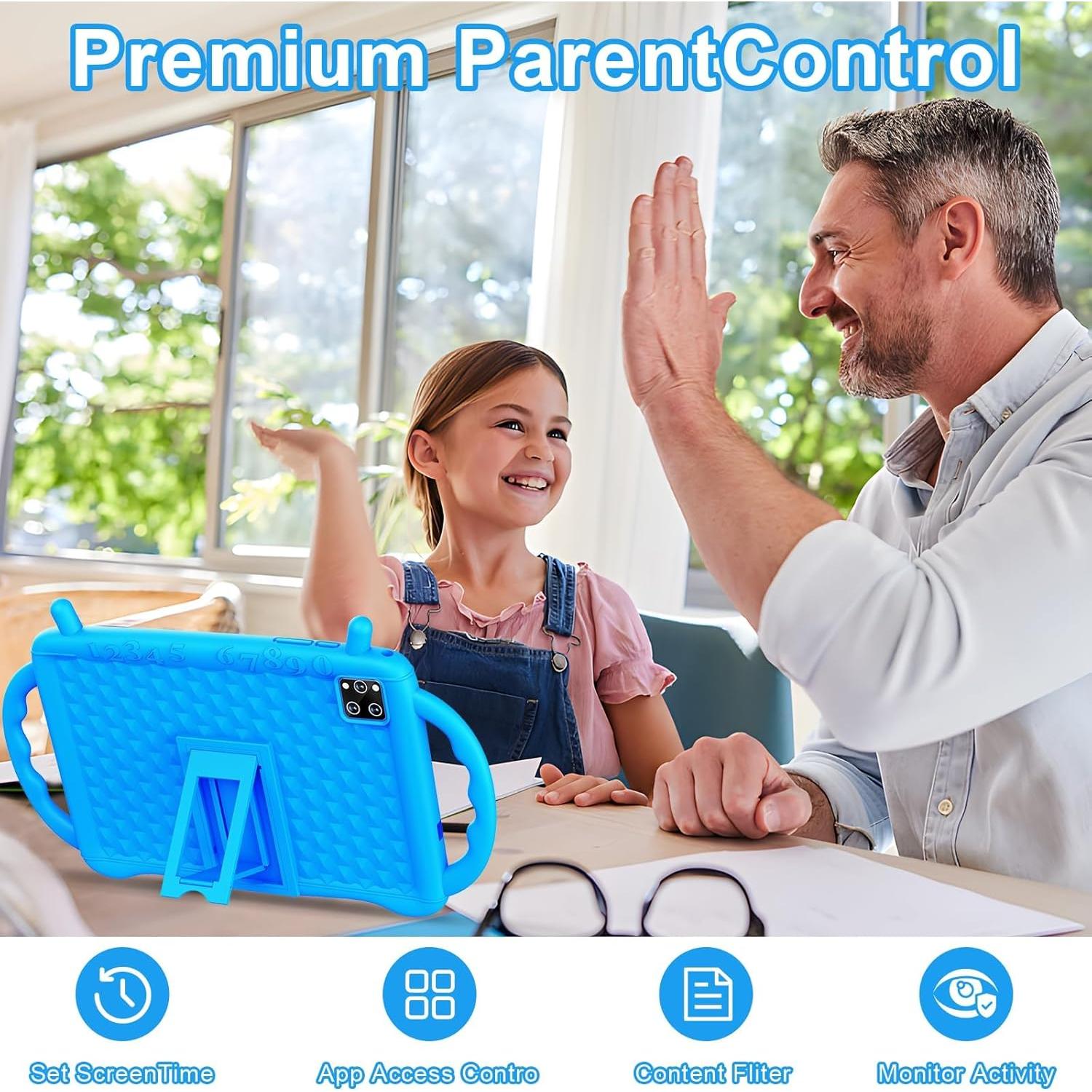 Tableta Semeakoko 10.1" Android 14 Niños 10GB RAM 64GB