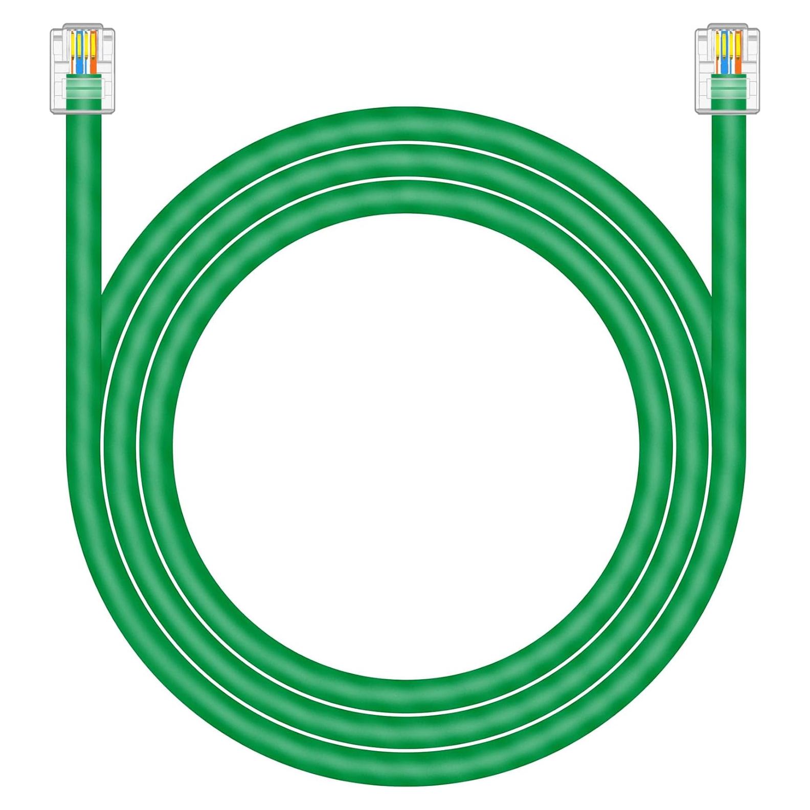 Cable RJ11 DSL 0.91m NECABLES CAT5E Alta Velocidad Verde