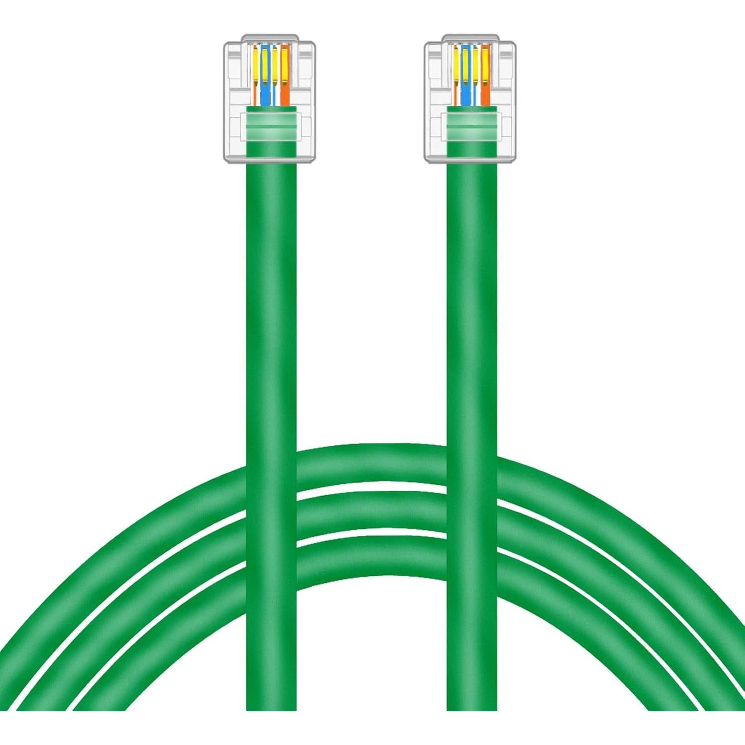 Cable RJ11 DSL 0.91m NECABLES CAT5E Alta Velocidad Verde