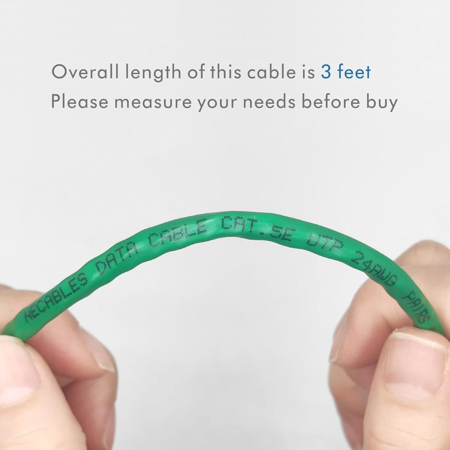 Cable RJ11 DSL 0.91m NECABLES CAT5E Alta Velocidad Verde