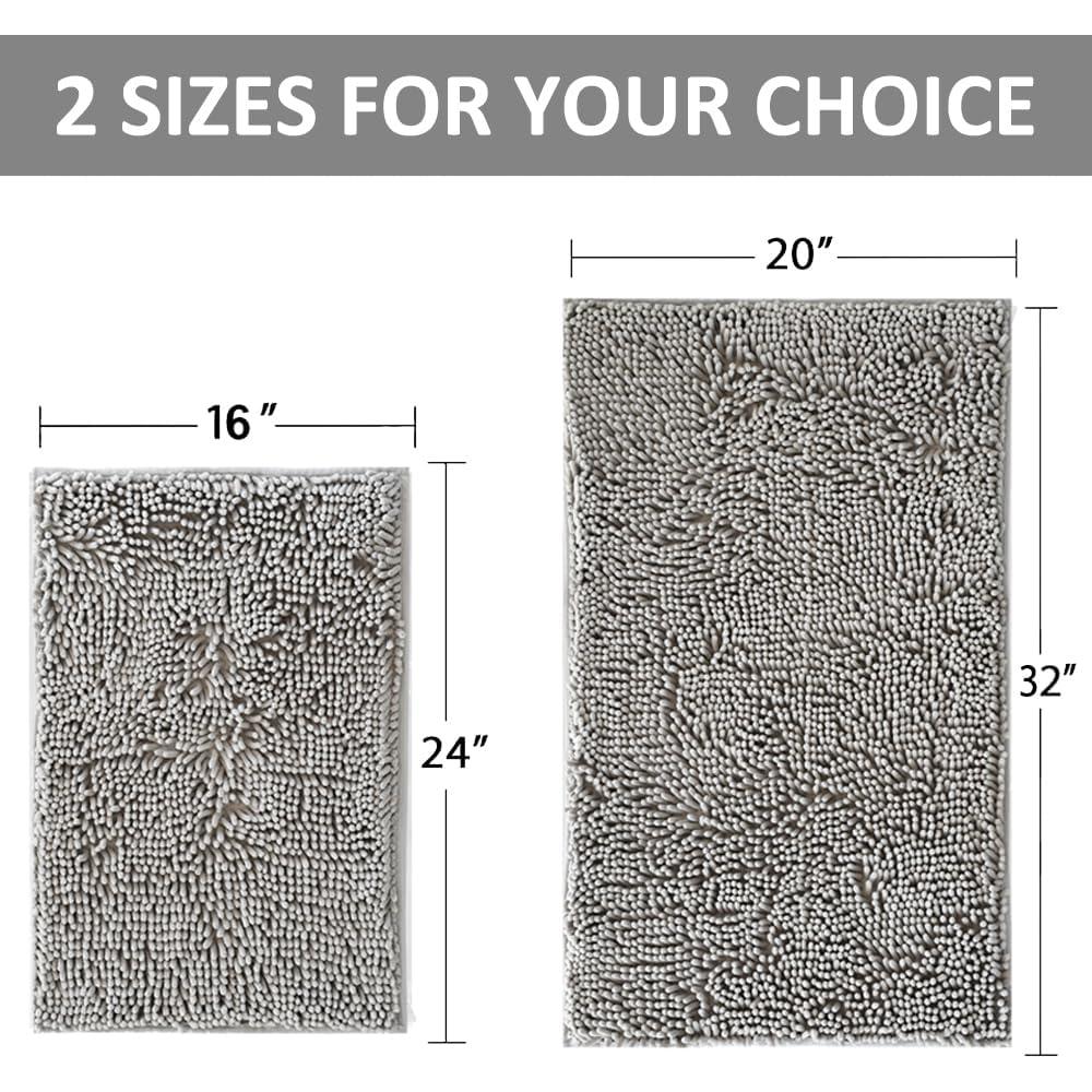 Conjunto de Alfombrillas de Baño RUN HELIX 2 Piezas Gris 81x51 cm