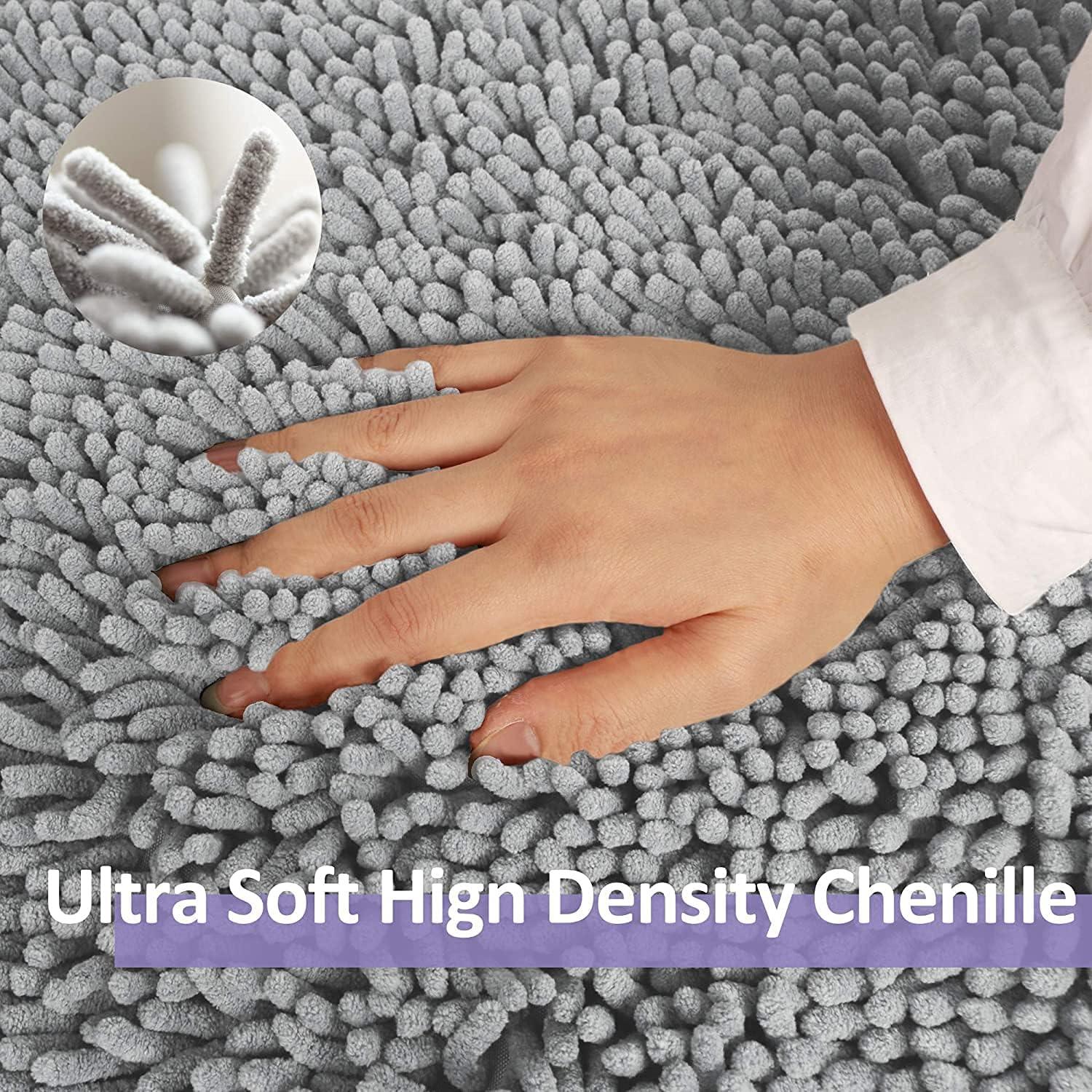 Conjunto de Alfombrillas de Baño RUN HELIX 2 Piezas Gris 81x51 cm