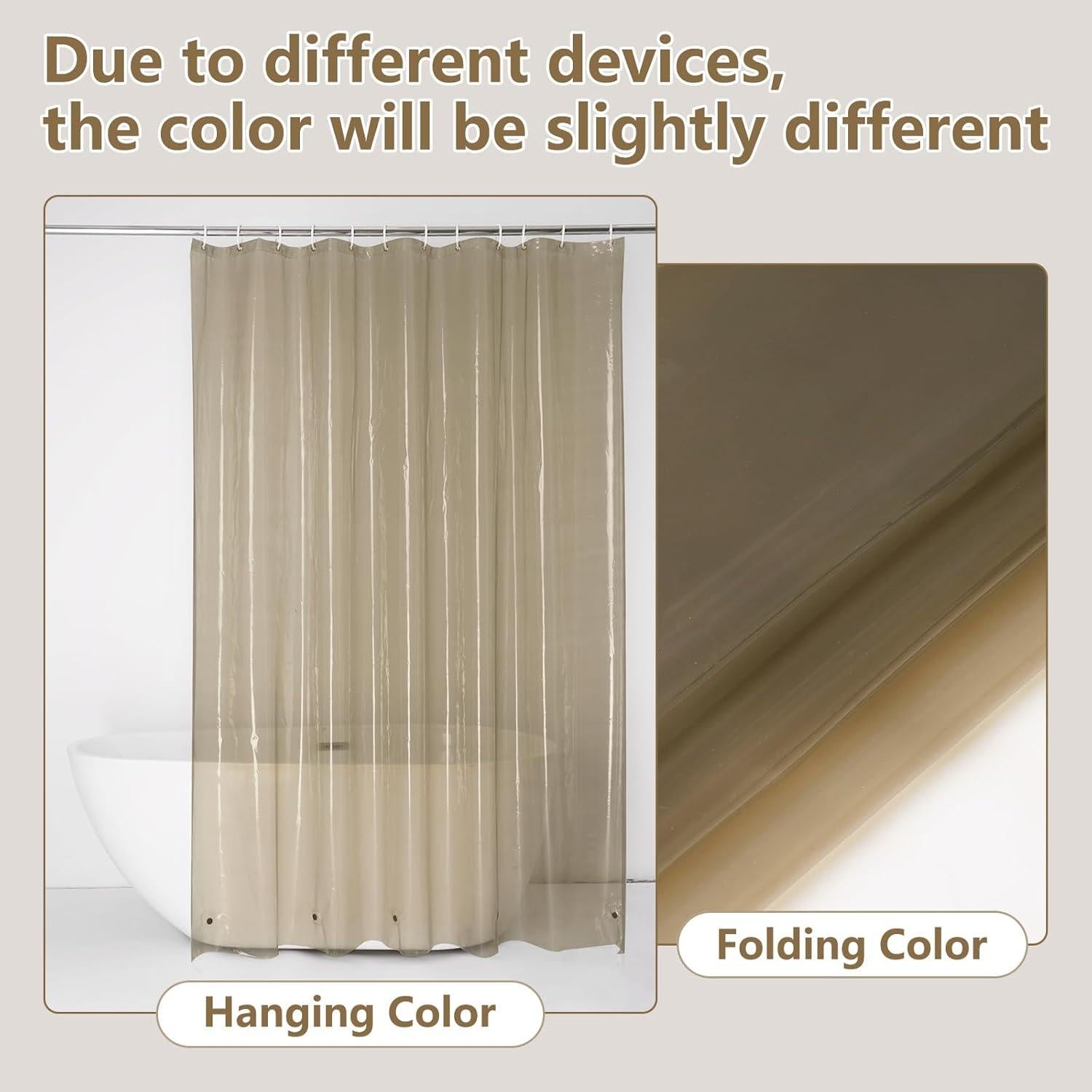 Forro de Cortina de Ducha Marrón EurCross 182.88x182.88 cm PEVA