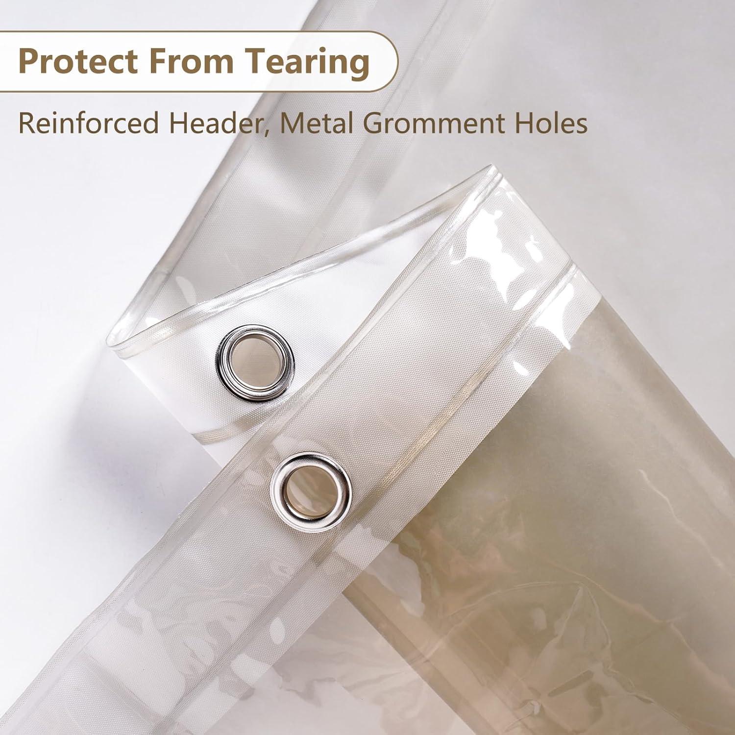 Forro de Cortina de Ducha Marrón EurCross 182.88x182.88 cm PEVA