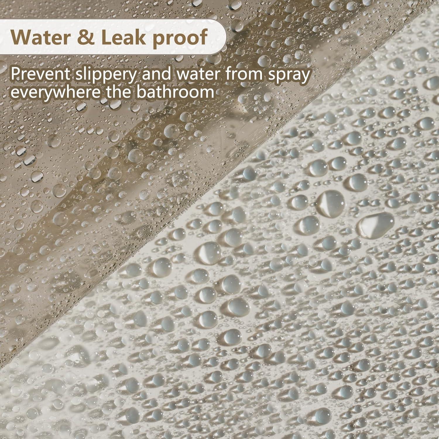 Forro de Cortina de Ducha Marrón EurCross 182.88x182.88 cm PEVA